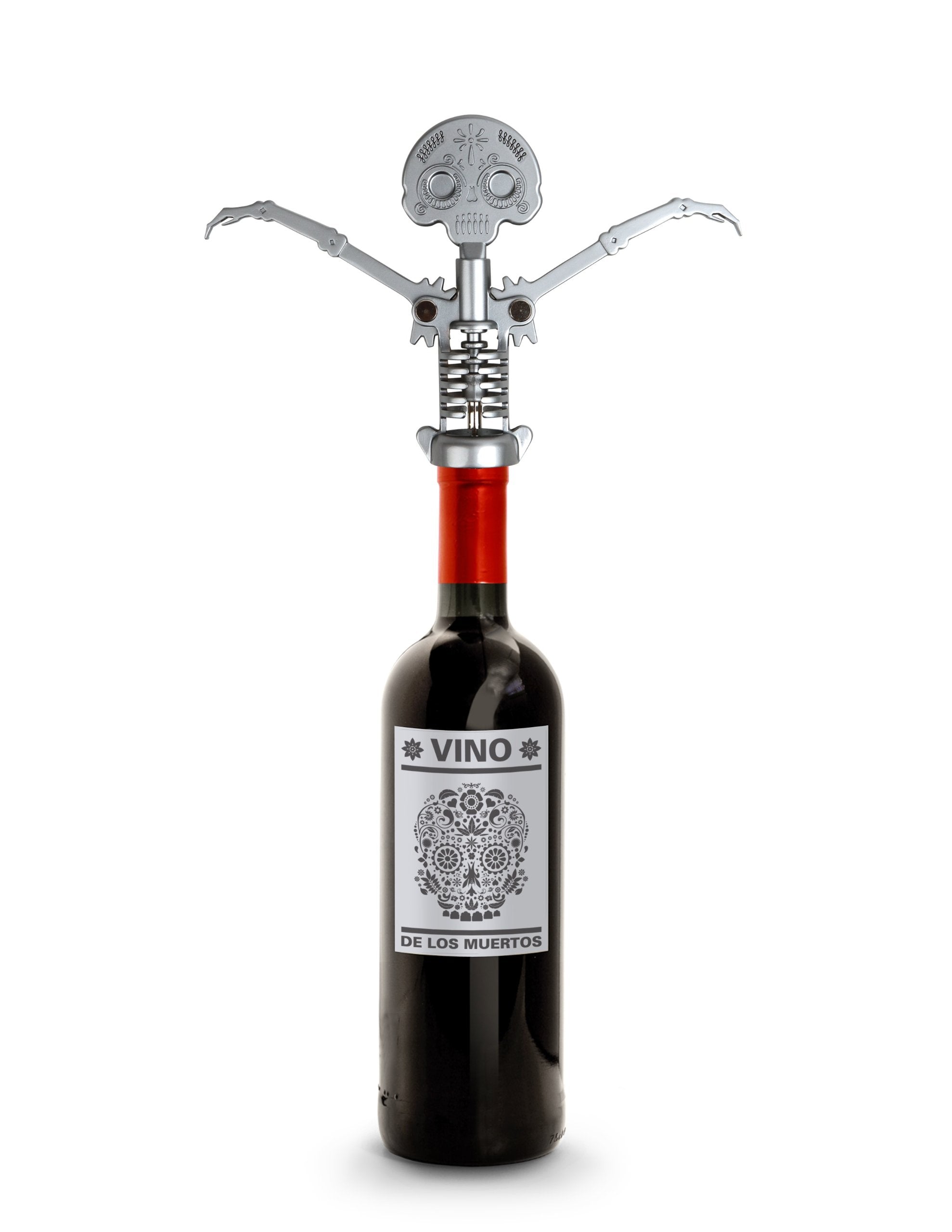 Kikkerland Day Of The Dead Corkscrew, Day Of Dead, Silver