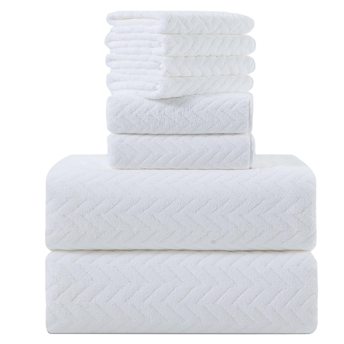 Oversized Bath Towels Set Of 8, 600 Gsm Quick Dry Towel For Hotel Bath Sheet Towel, 2 Large Bath Towels 35X70 Inches, 2 Hand Tow