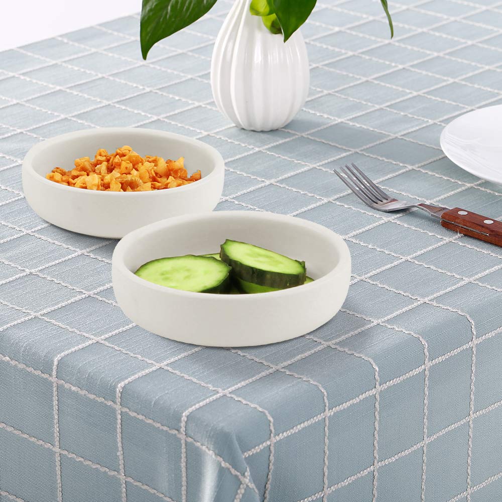 Cyimi 3.5'' Ceramic Soy Dipping Sauce Dishes Set Of 4 Small Porcelain Seasoning Dish Multipurpose Single Color White Side Sauce