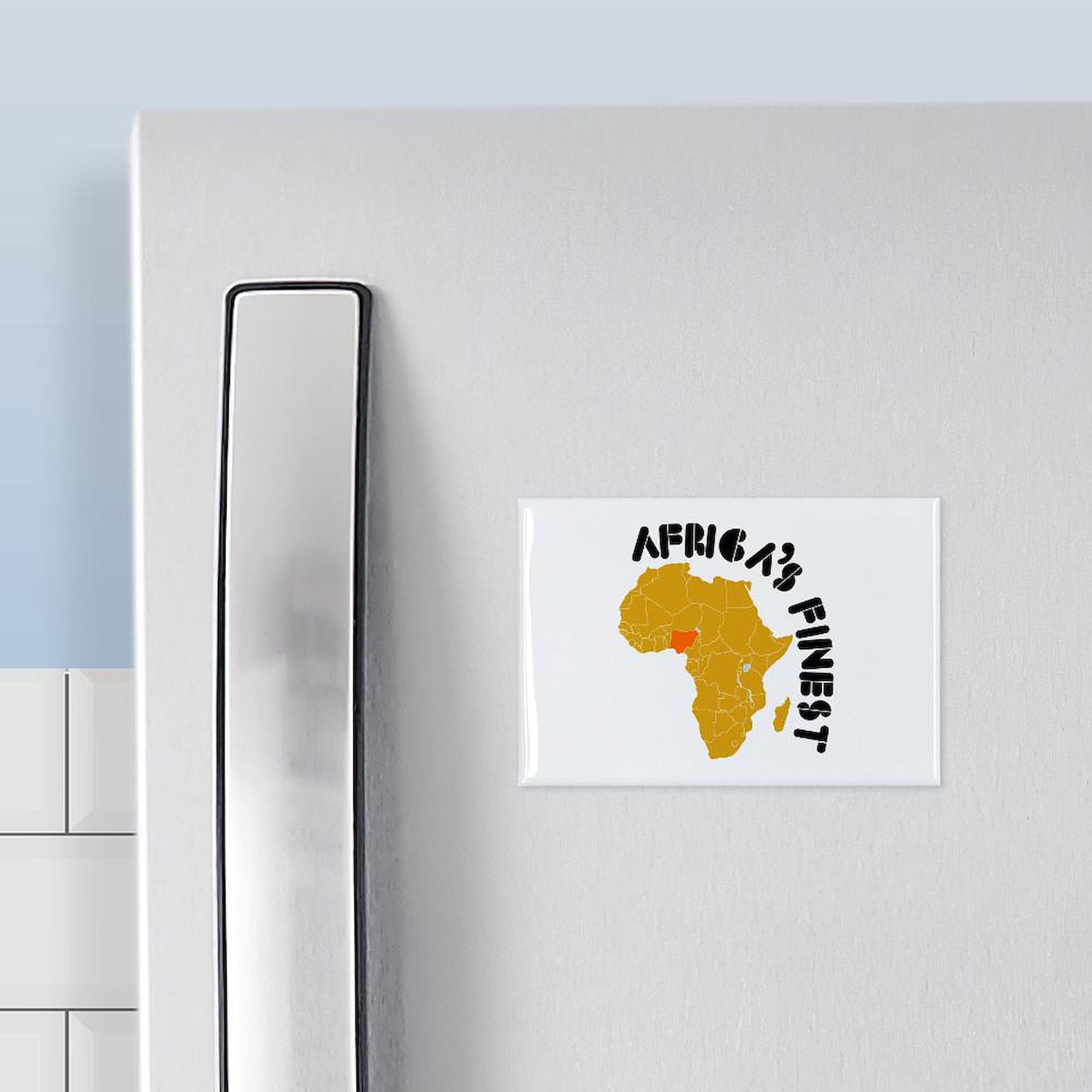 Cafepress Nigeria Africa'S Finest Rectangle Magnet, 3''X2'' Refrigerator Magnet