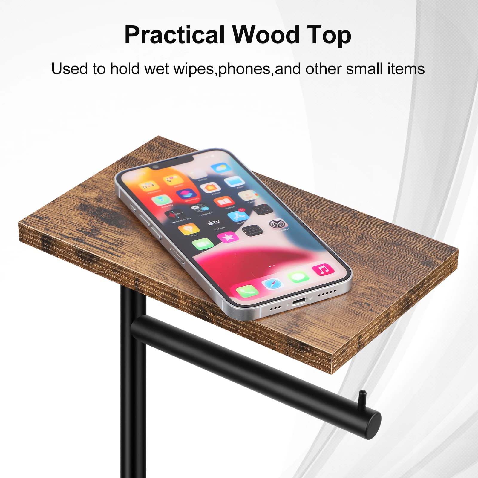 Toilet Paper Holder Stand With Shelf Toilet Paper Roll Holder With Reserve Free Standing Tp Holder Rustic Toilet Paper Stand Wit