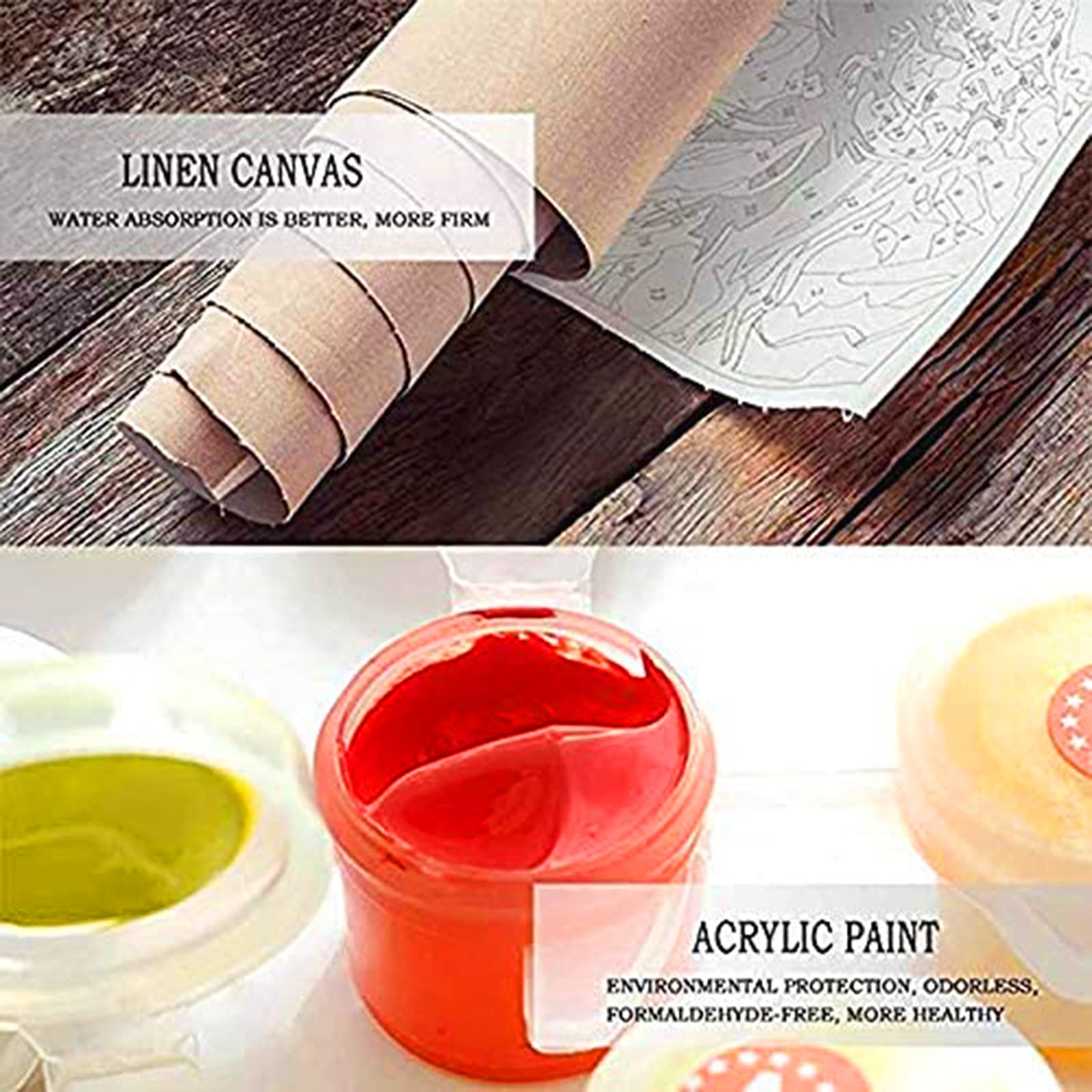 Tucocoo Fashion Girl Paint By Number For Adults, Diy Digital Oil Painting Kits On Canvas With Brushes And Acrylic Pigment, Afric