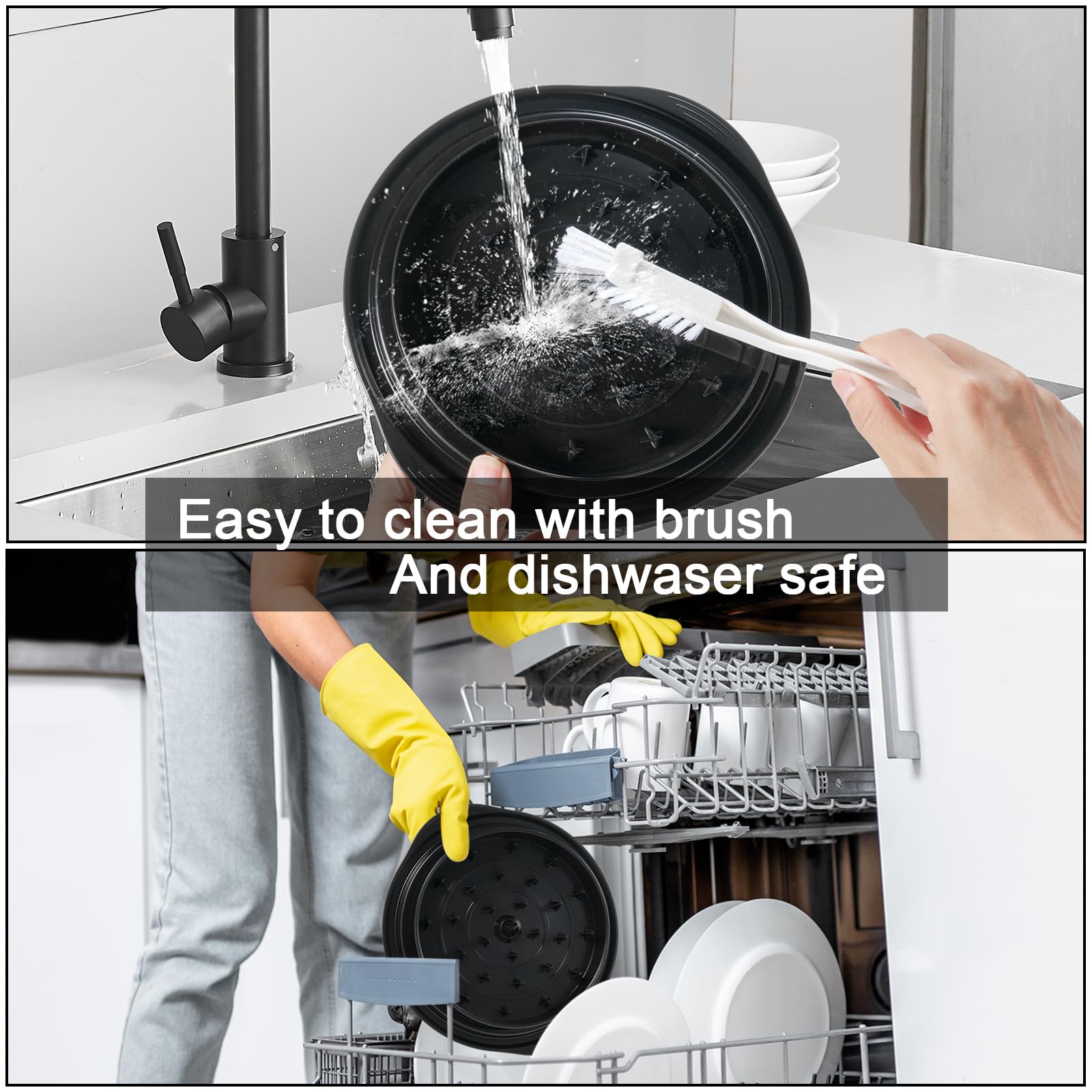 Chicken Shredder Tool Twist Large Machine Ergonomic Handle With Separate Plate Shredder Claws Scrubber Anti-Slip Heat Resistant