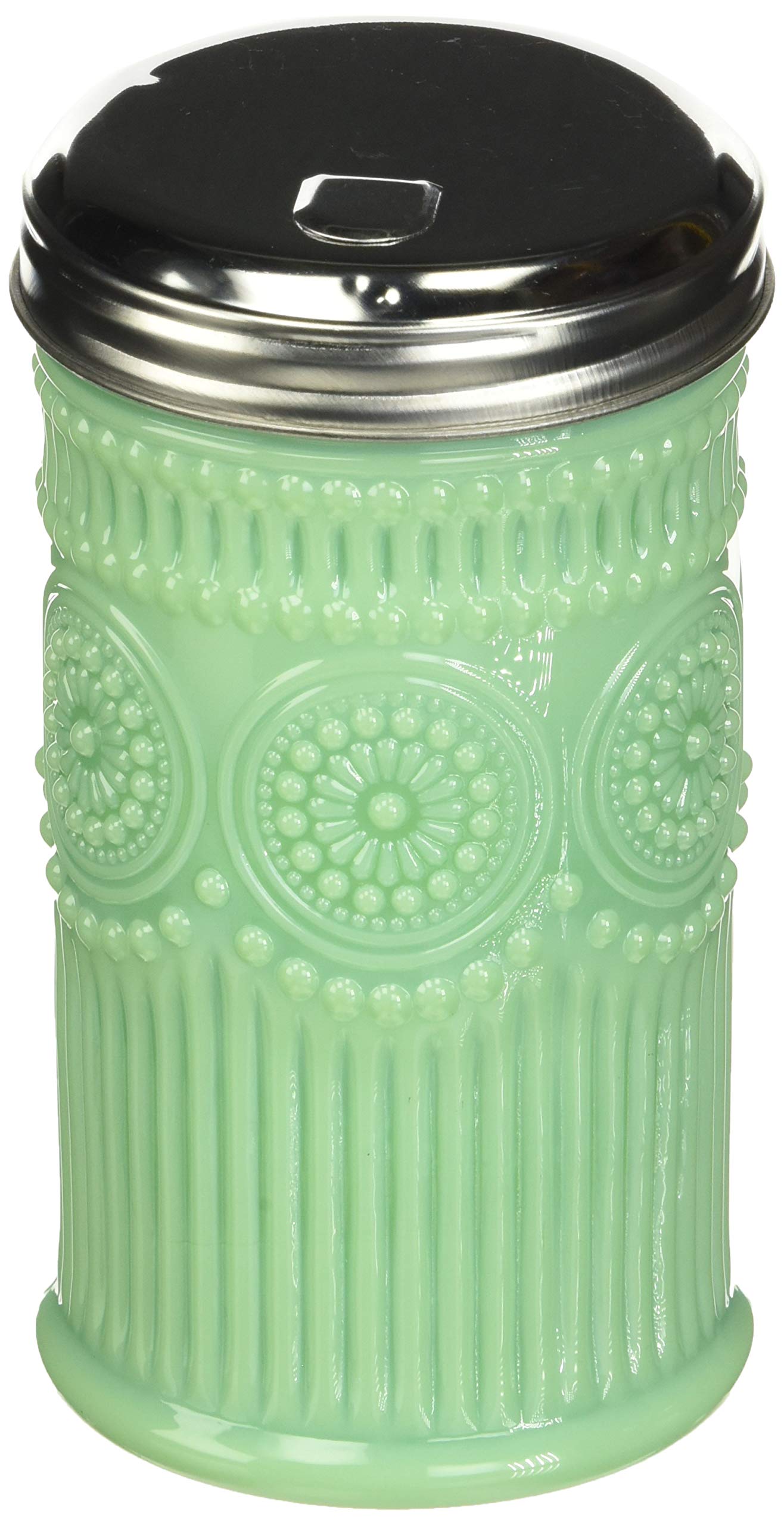 Tablecraft Sugar Shaker With Stainless Steel Top, 3.0625'' X 5.75'', Green