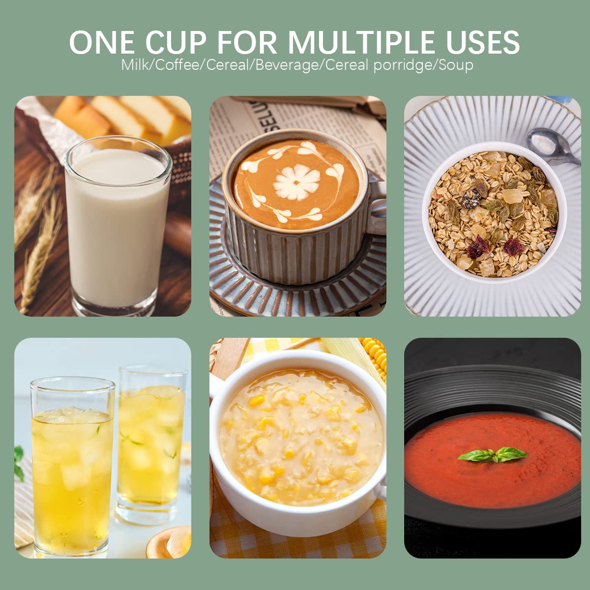 Lnq Luniqi Microwaveable Breakfast Cup With Lid And Spoon,500Ml Portable Soup Mug With Handles For School Office Outdoor Travel