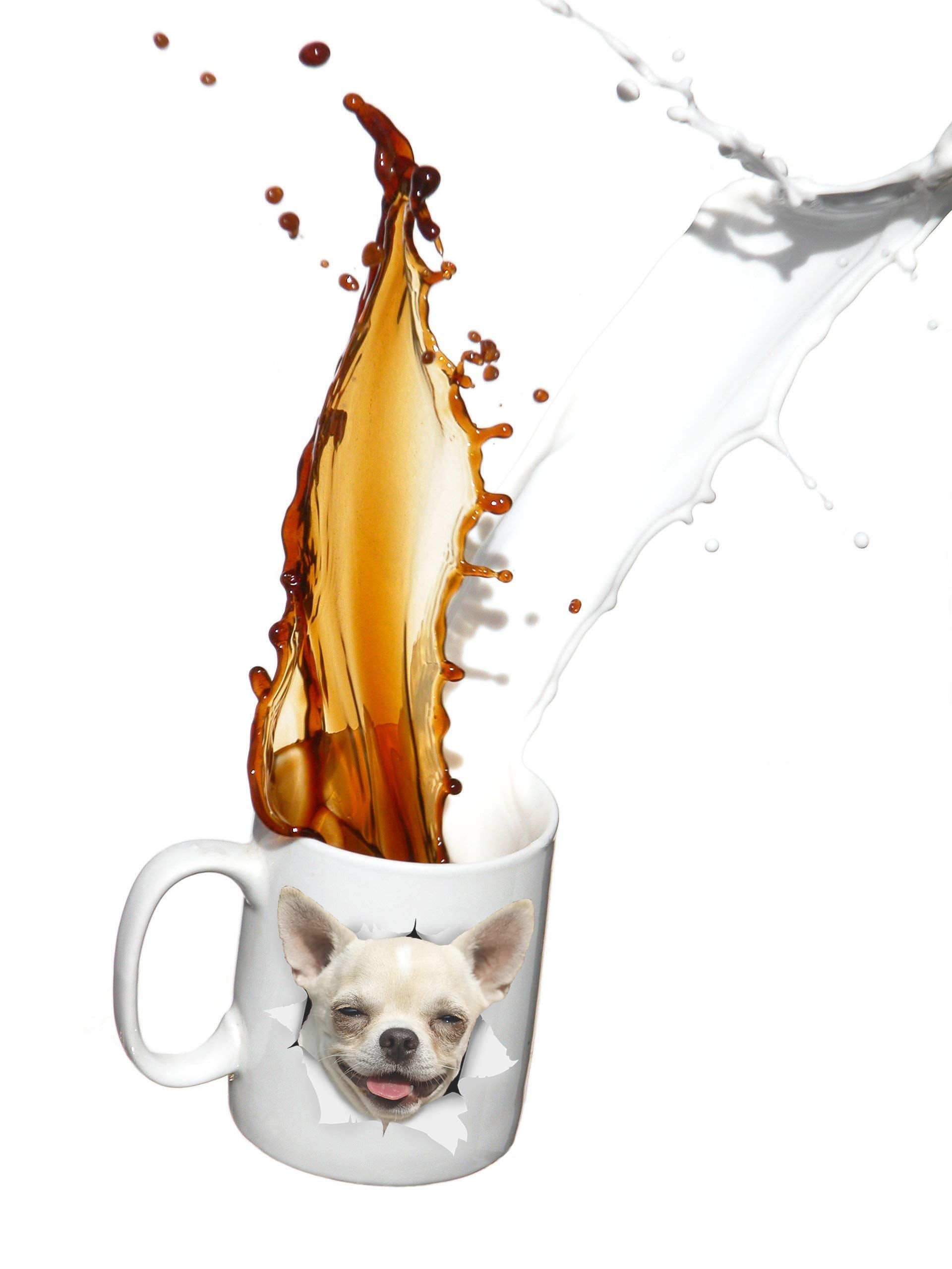 Winston & Bear Happy Chihuahua Mug - Ceramic Chihuahua Coffee Mug - Perfect Chihuahua Gifts - Funny Cute Chihuahua Dog Coffee Mu