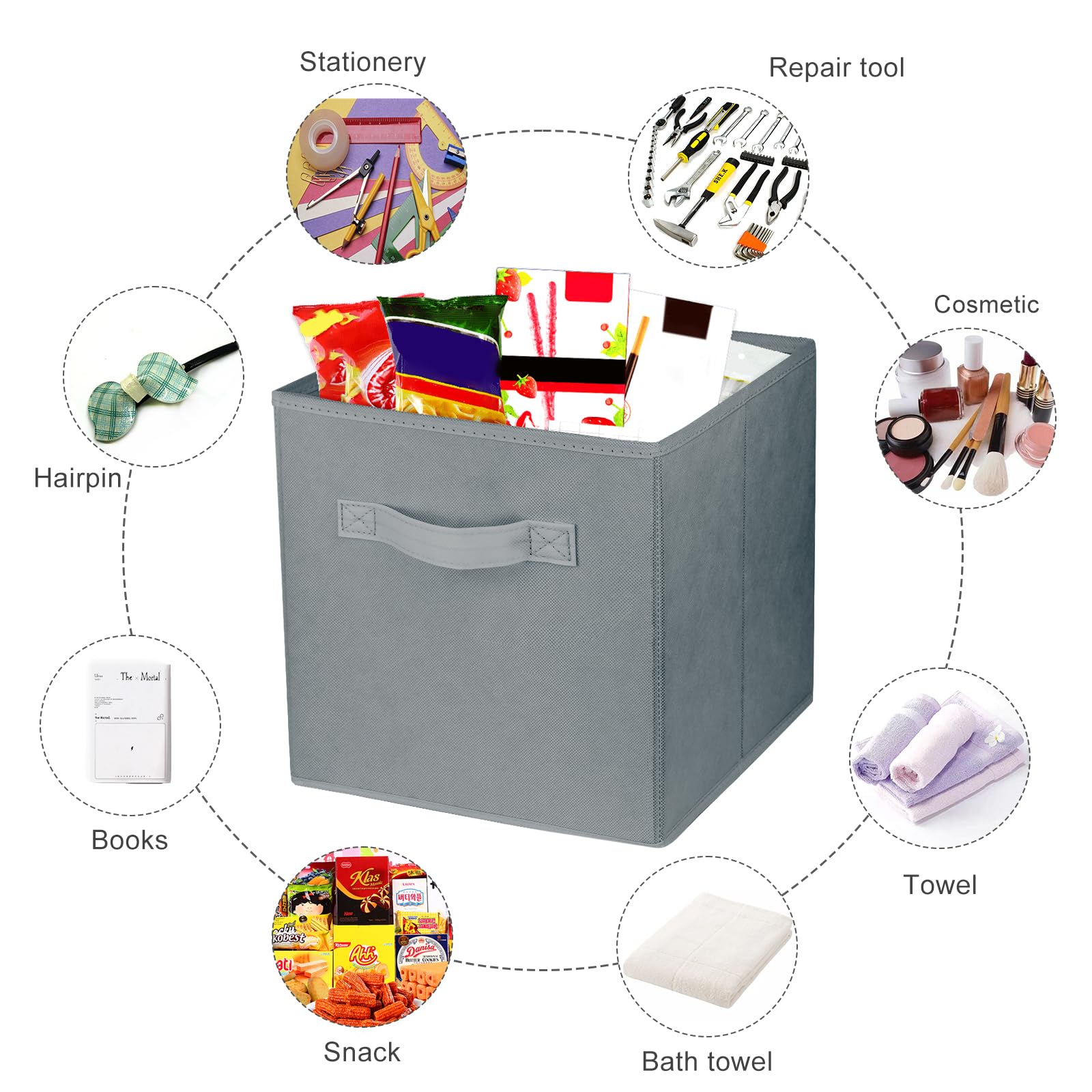 Zuihug 2 Pcs Storage Cubes, 10.5 Inch Collapsible Storage Bins, Fabric Foldable Bins For Organization, Durable Storage Bins For