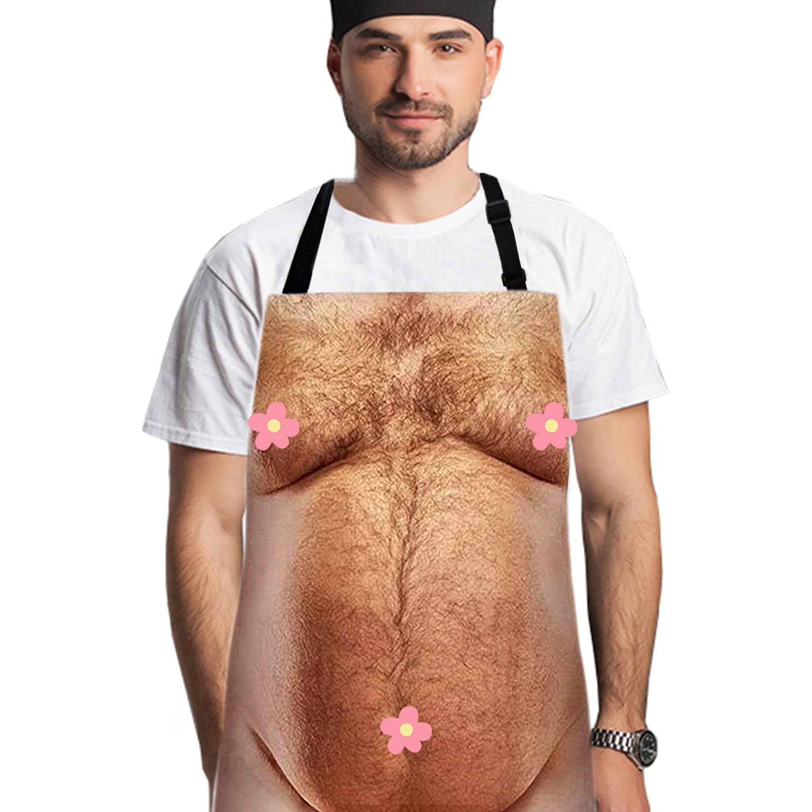 Casetank White Elephant Apron, Funny Gifts For Dad, Men, Adults - One Size Fits All, White, Cartoon Theme