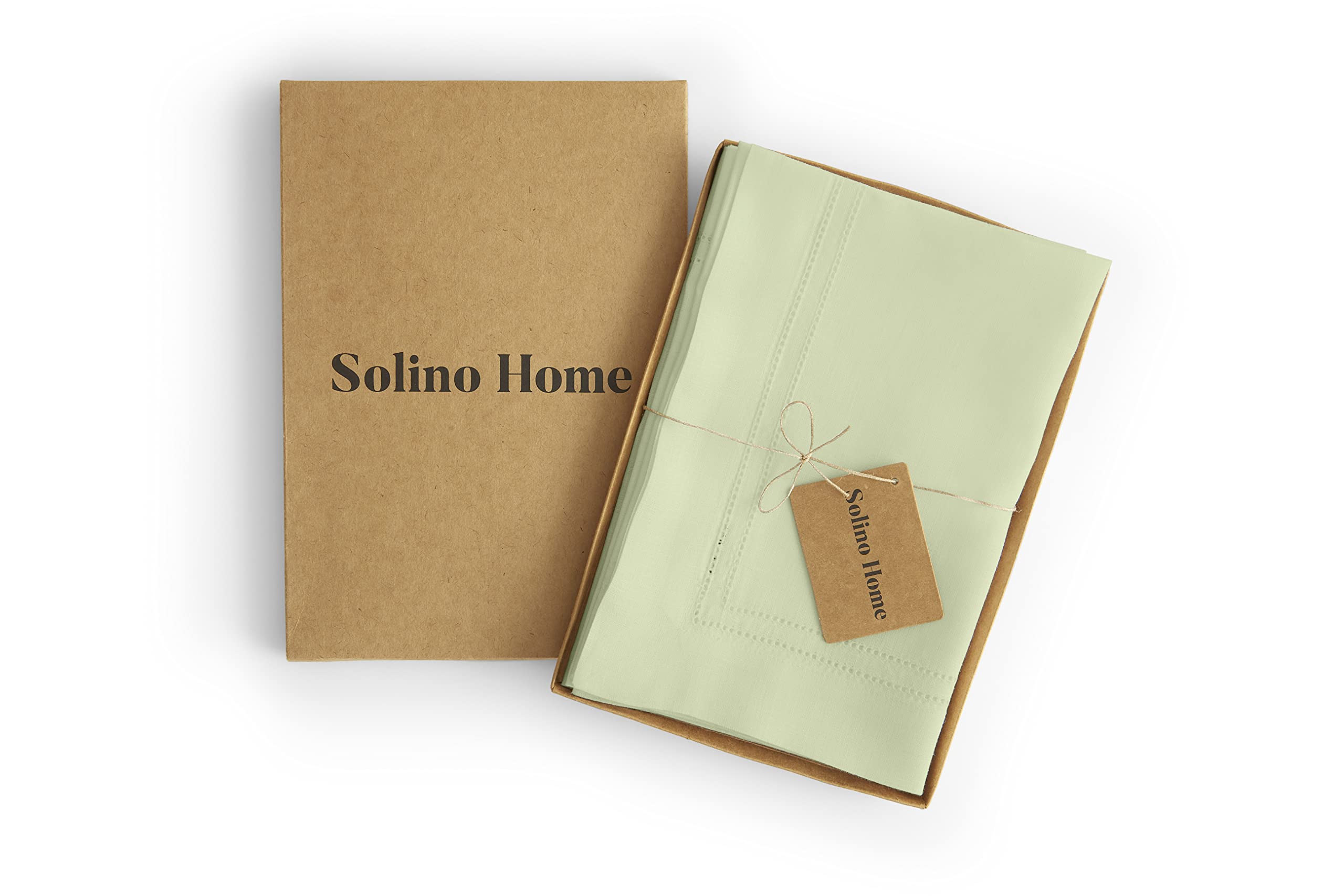Solino Home Linen Dinner Napkins 20 X 20 Inch - 100% Pure Linen Sage Green Cloth Napkins Set Of 4 For St Patrick'S Day, Spring,