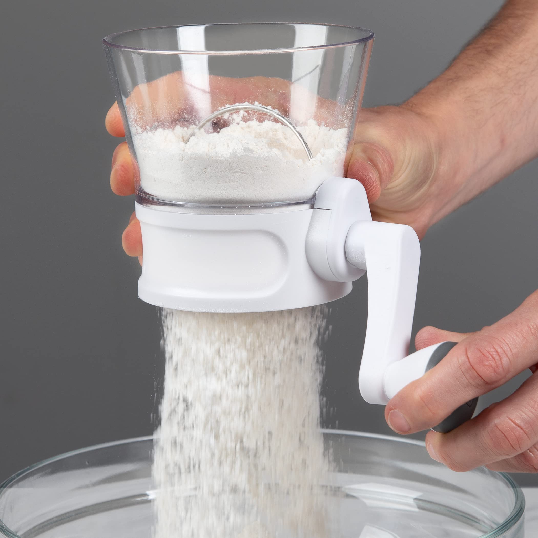 Prepworks 2 To 1, Double Volume Quick Sift Flour Sifter For Baking, 2 Cup