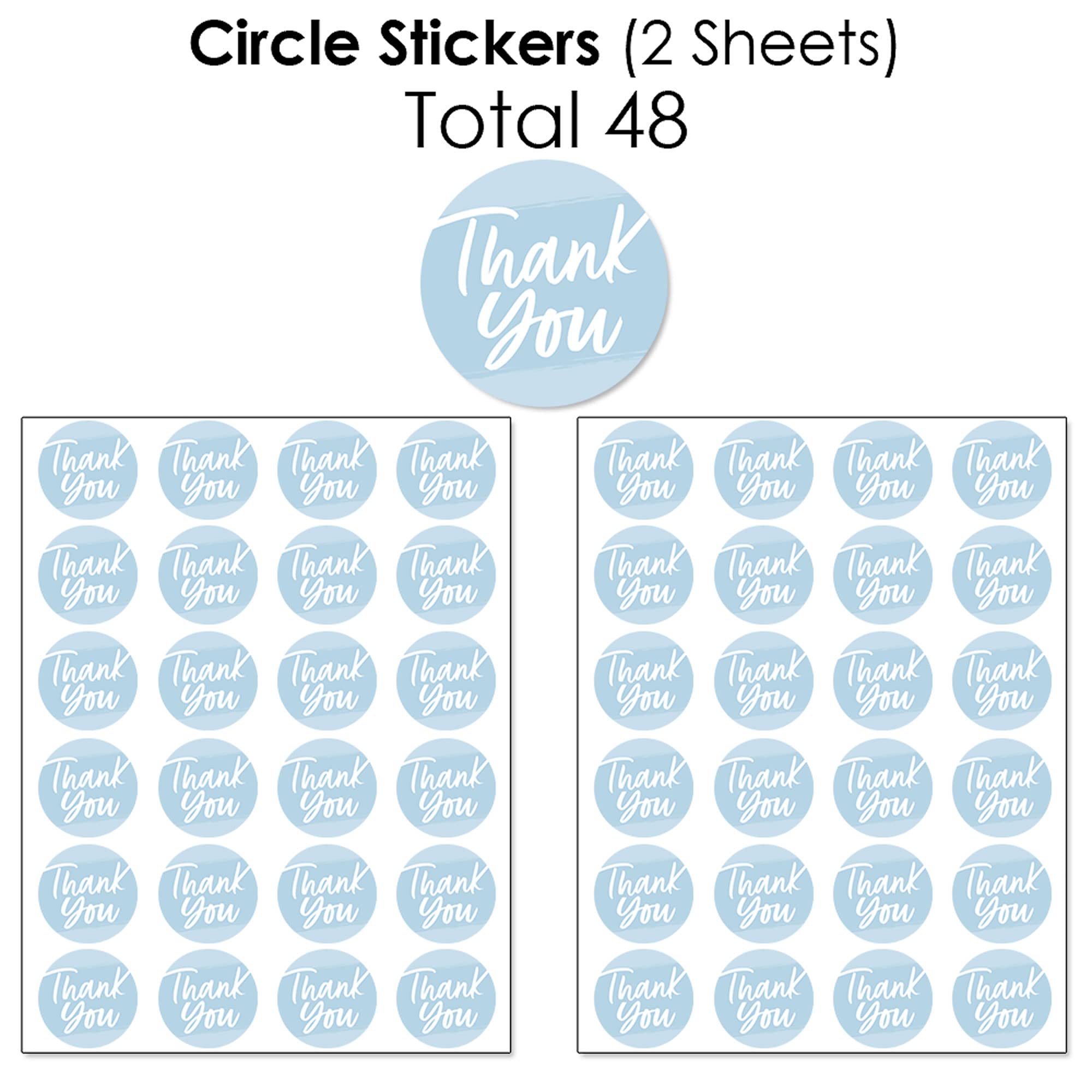 Big Dot Of Happiness Dusty Blue Elegantly Simple - Mini Candy Bar Wrappers, Round Candy Stickers And Circle Stickers - Guest Par