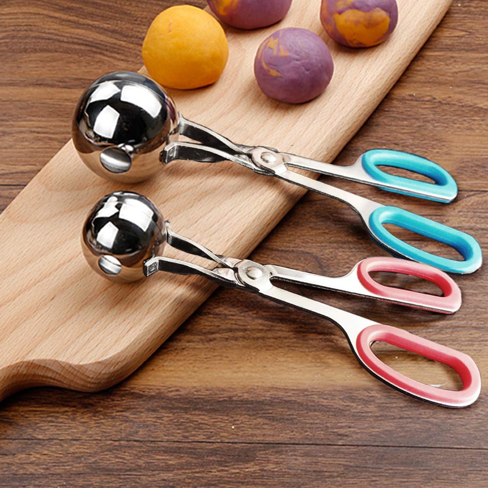 Meatball Maker, 2 Pcs None-Stick Meatball Maker With Detachable Anti-Slip Handles, Stainless Steel Meat Baller Tongs, Cake Pop R