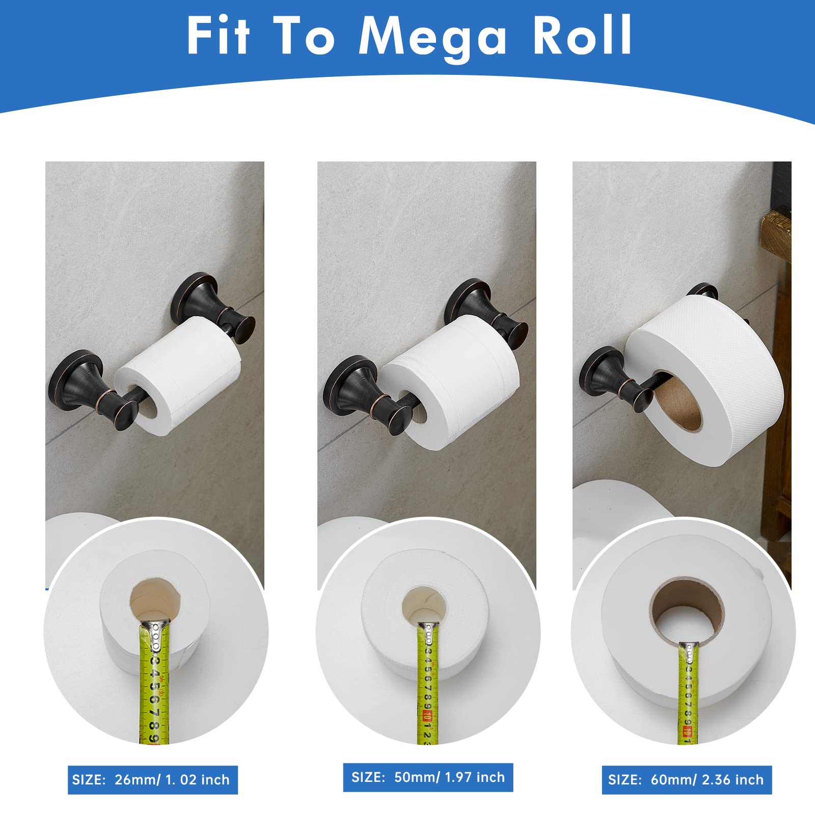 Rumose Toilet Paper Roll Holder Bathroom Flexible Pivoting Tissue Handle On Wall Mounted Oil Rubbed Bronze Rustproof Toilet Tiss