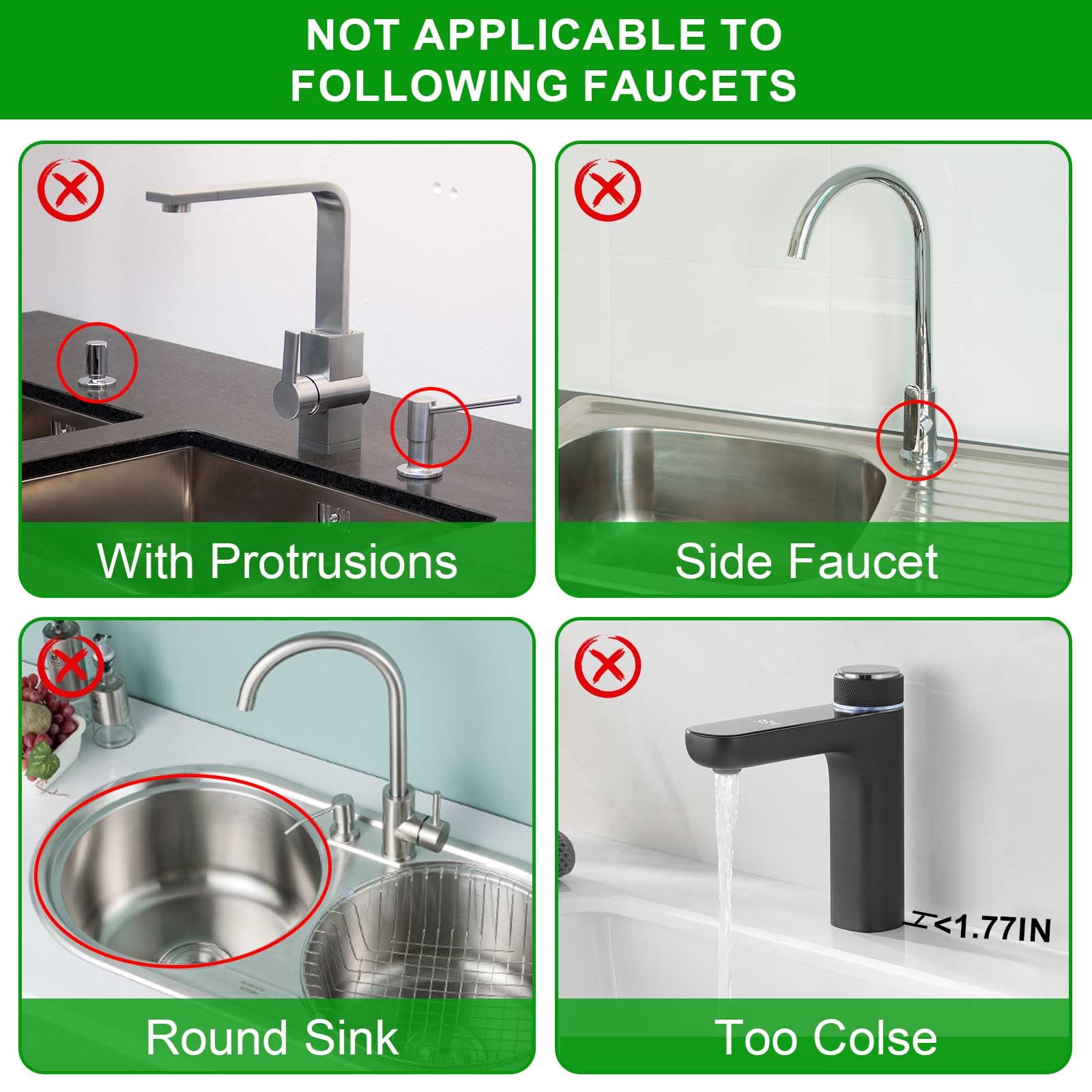 Sink Splash Guard, 5Slope Silicone Draining Mat For Kitchen Sink, 24 Inch Sink Faucet Mat, Silicone Sink Faucet Mat Splash Guard