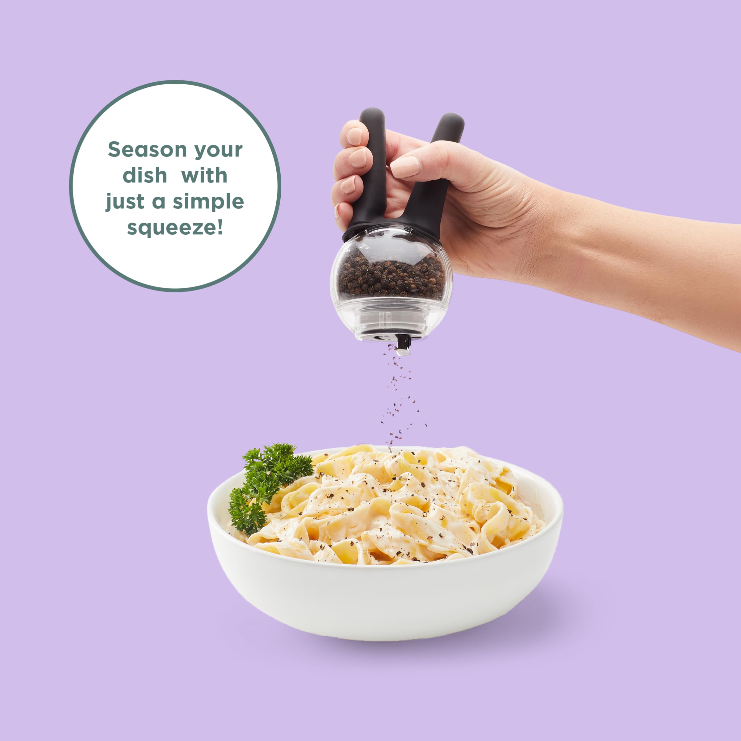 Chef'N Pepperball Pro Pepper Grinder, Salt Grinder