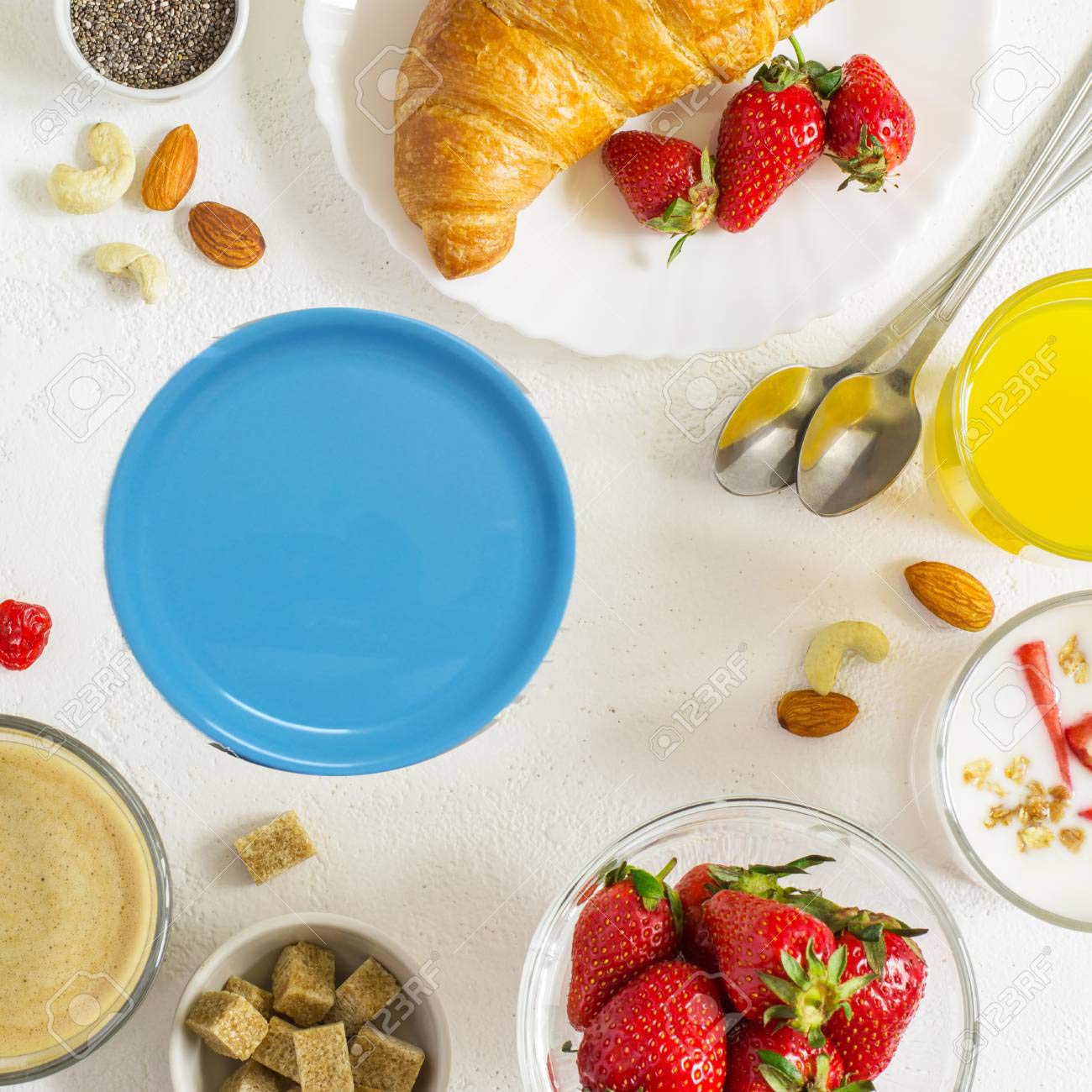 Everbuy Plastic Microwave Safe Round Full Plate Set, Set Of 6,Multicolor