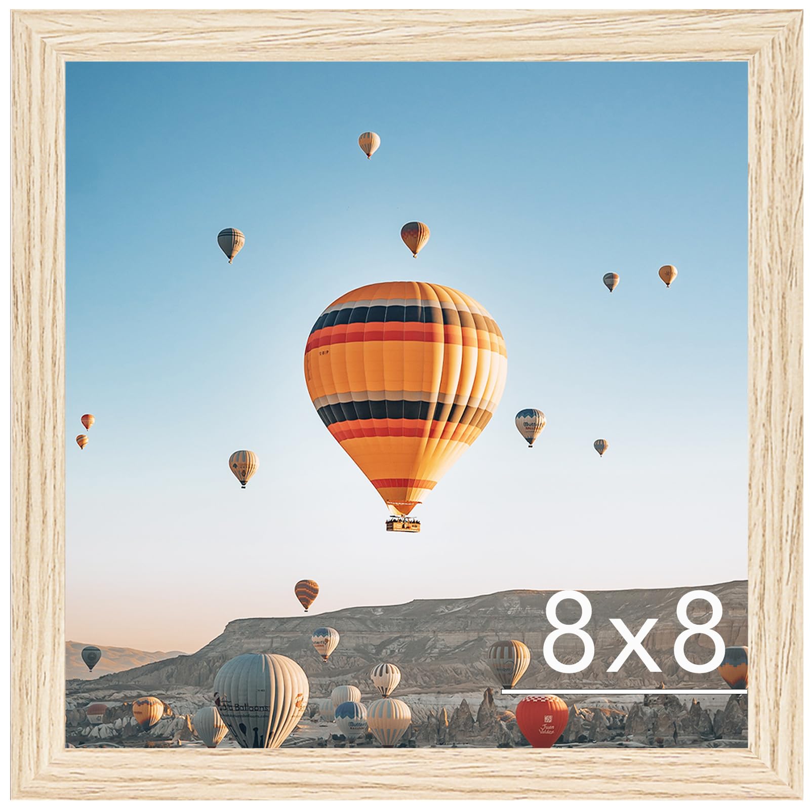 JCJMY 8x8 Picture Frame for Wall Hanging or Tabletop, Wall Mounting Horizontally or Vertically, 8 x 8 Square Wall Gallery Poster