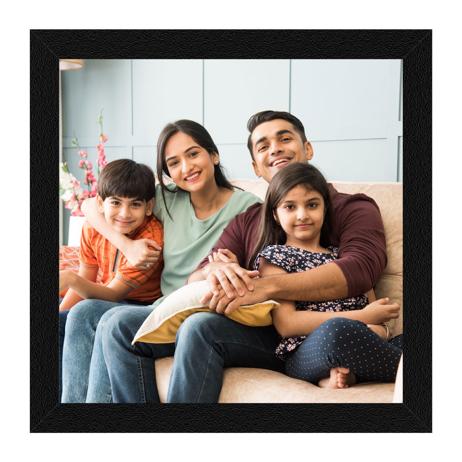 Artx Customized Photo Print With Frame For Wall, Personalised Photo Frame With Photo, Customized Photo Frame, Gift, Square, 13X1