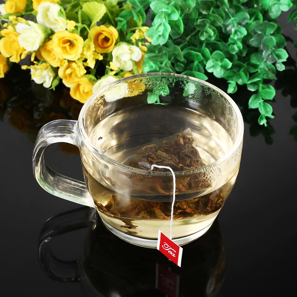 100Pcs Empty Mesh Tea Infuser Bag Herb Spice Filter Strainer Bags With String Household