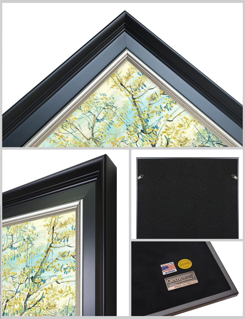 Decorarts - The White Orchard By Vincent Van Gogh. Giclee Print Art Reproduction With Matching Solid Wood Frame In Classical Sty
