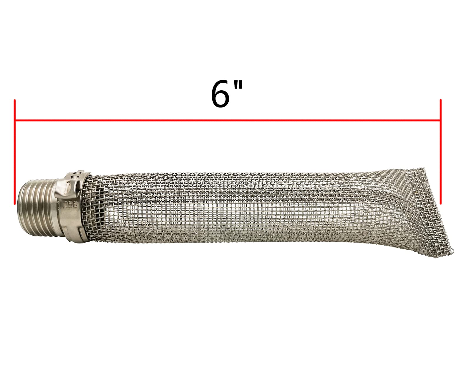 6'' Boil Screen Filter With 1/2'' Male Npt Thread Compatible With Most Of Brew Pots Mash Tun, Food Grade 304 Stainless Steel 130