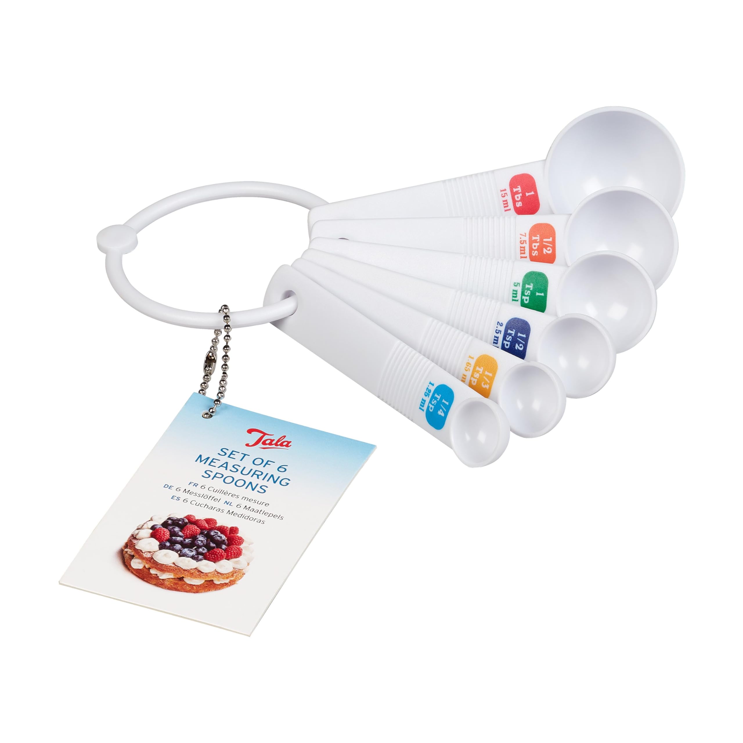 Tala Plastic Measuring Spoons, White