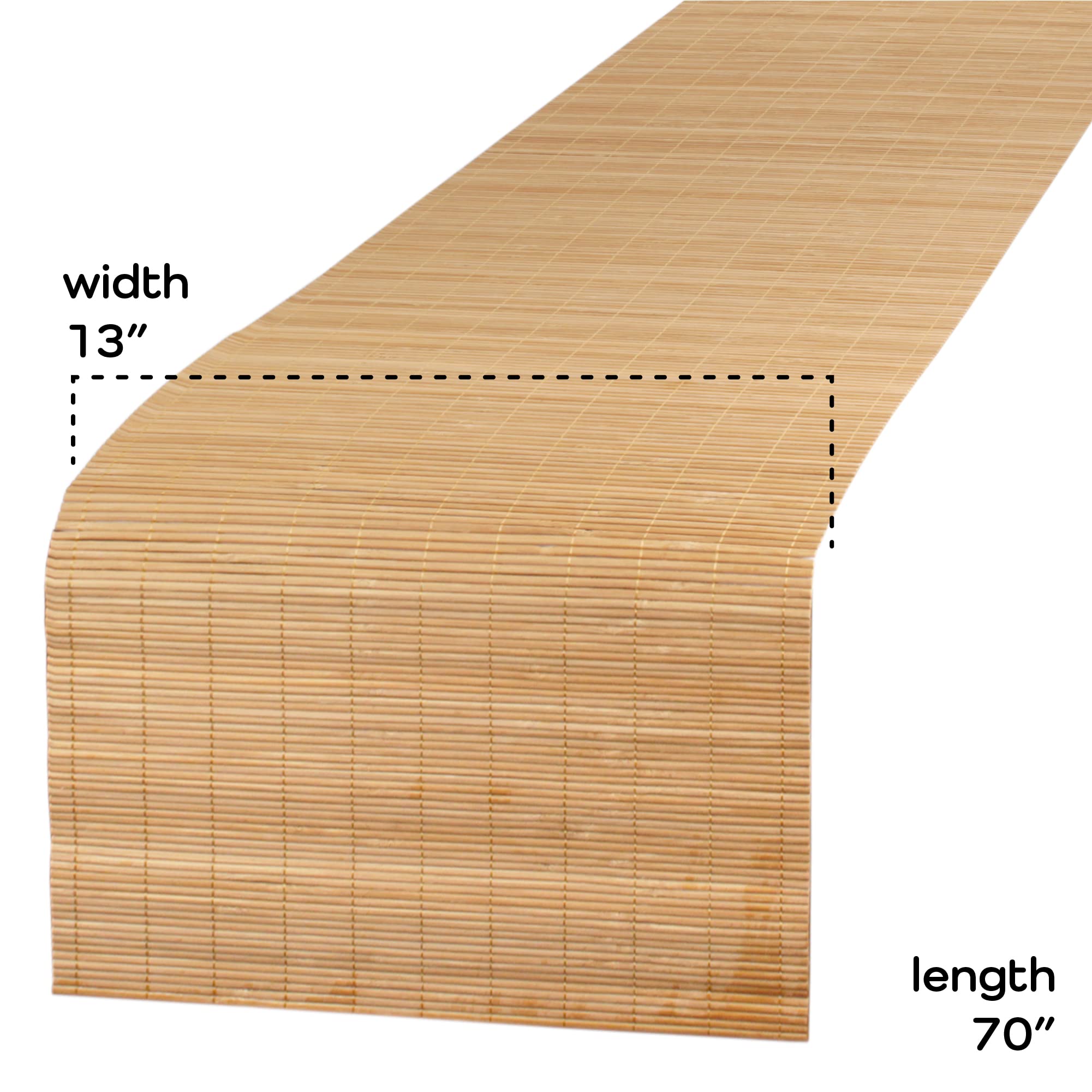Bamboomn Carbonized Bamboo Matchstick Natural Table Runner, Home D  Cor, 1 Piece