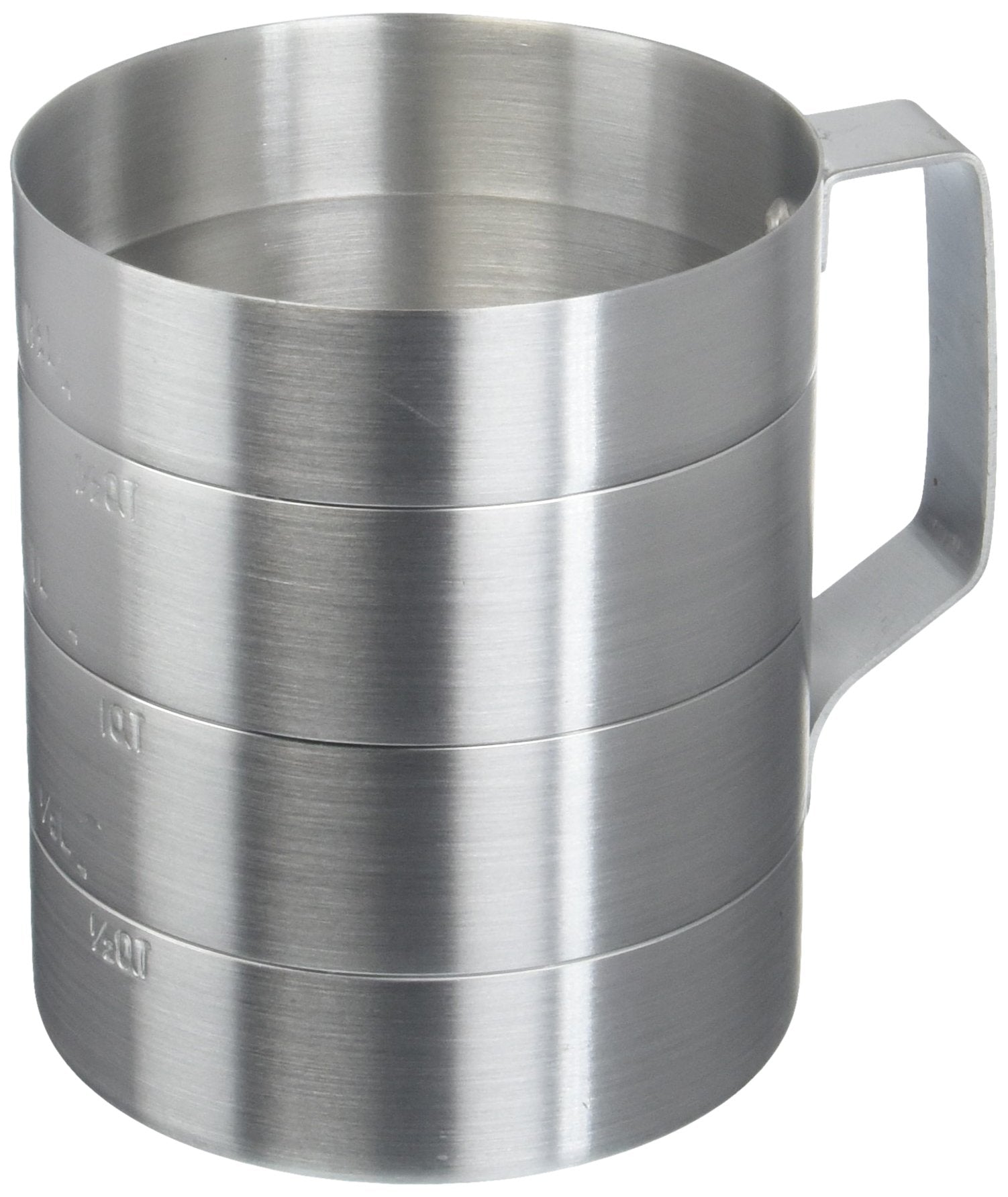 Crestware Aluminum Dry Measures, 2 Quarts, Silver