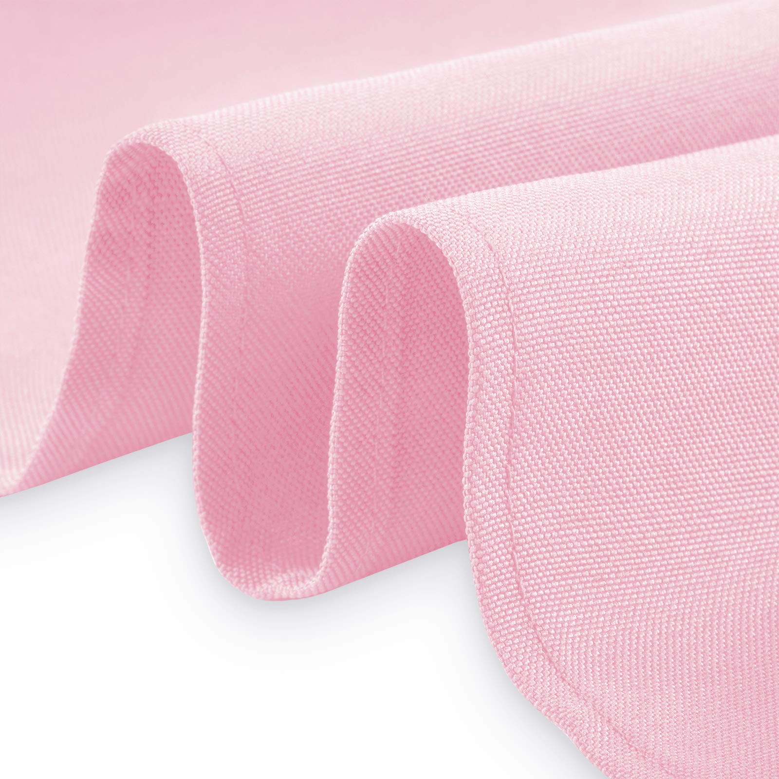 Lann'S Linens - 90 X 132 Premium Tablecloth For Wedding/Banquet/Restaurant - Rectangular Polyester Fabric Table Cloth - Pink