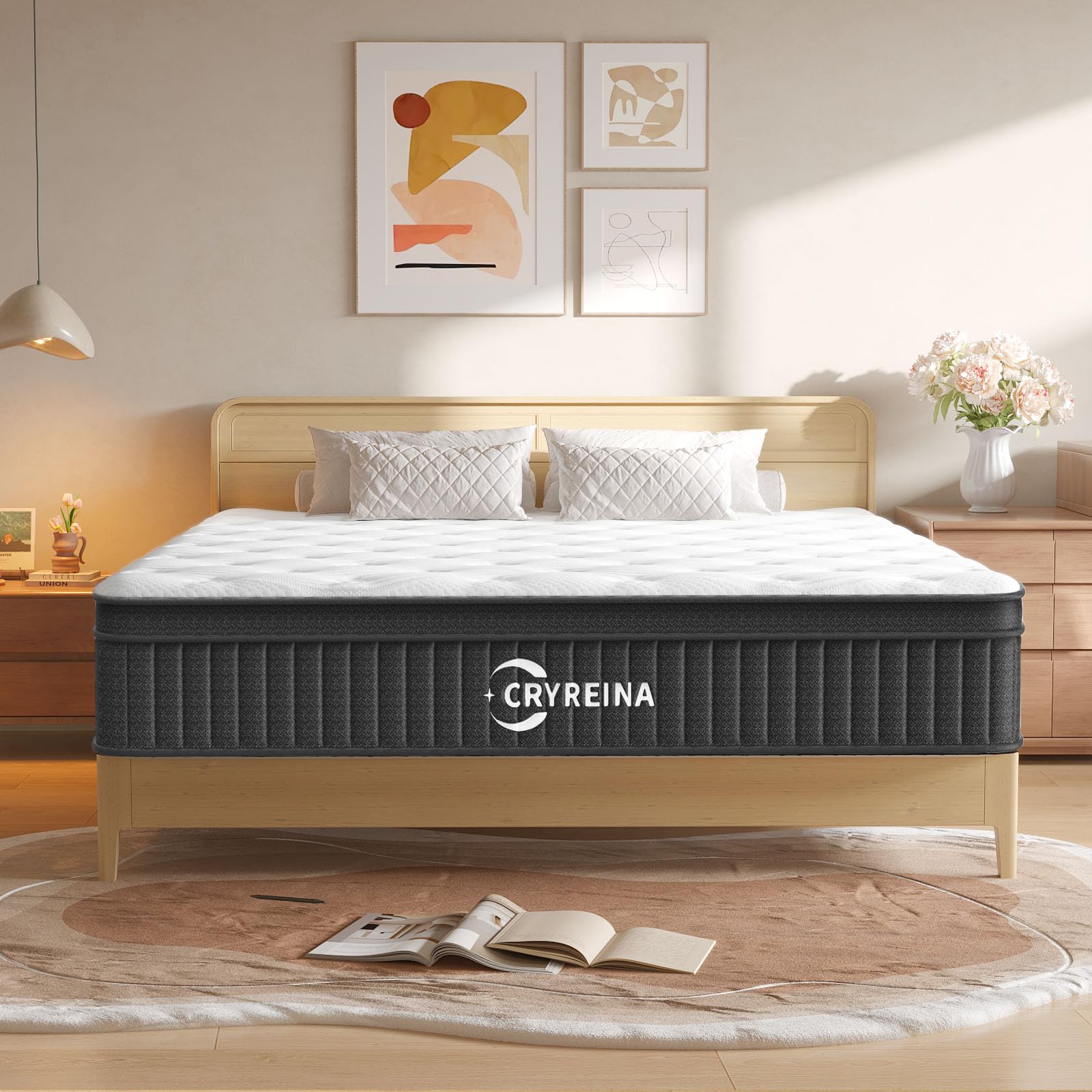 Cryreina Hybrid Mattress In A Box (12 Inch, King)