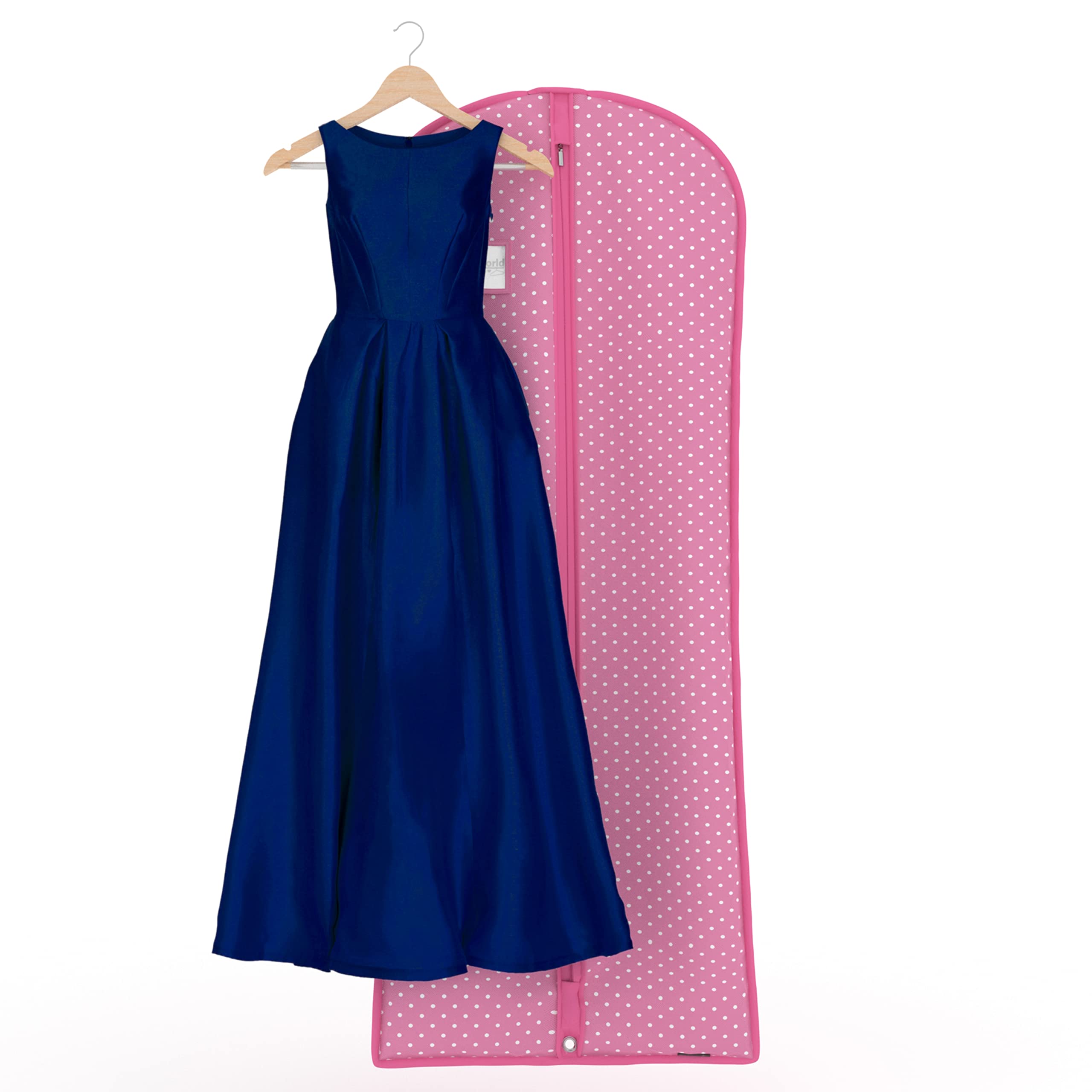 Hangerworld 60'' Dress Bag, Breathable Garment Bags For Storage Hanging Clothes - Dresses, Dance Costume And Suit Cover (1, Polk