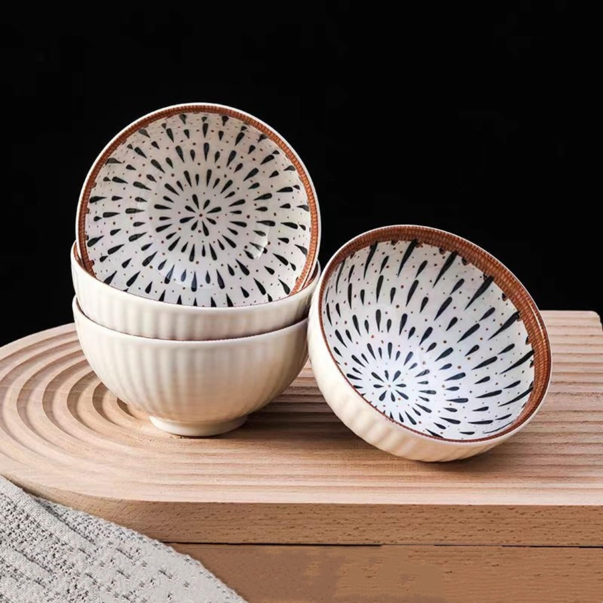Olwick 250Ml Ceramic Bowls For Cereal, Soup, Pasta, Oatmeal, Salad And Rice, Microwave And Dishwasher Safe