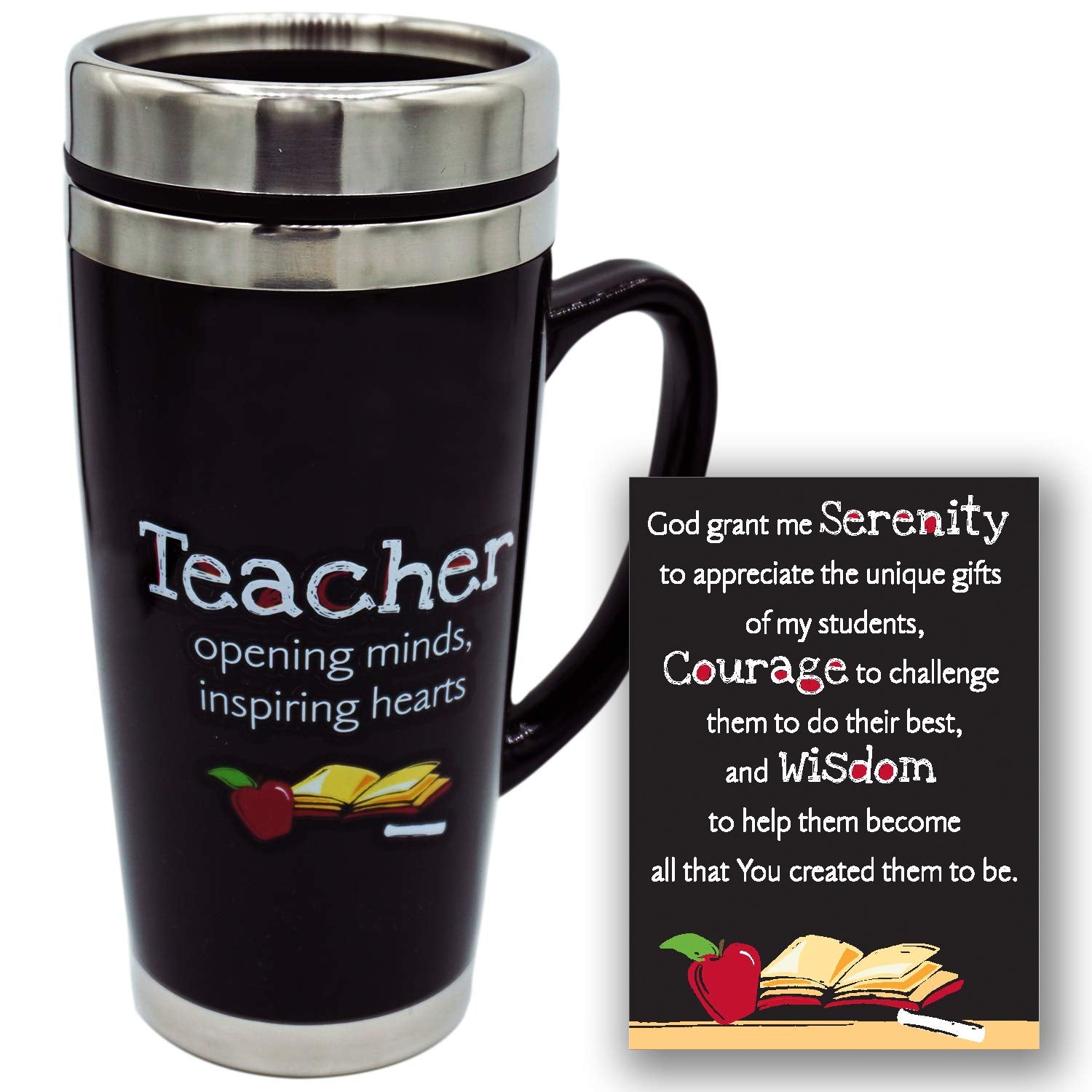 Abbey Gift Travel Mug - Insulated Coffee Thermos with Lid, Inspirational Teacher Appreciation Gifts, Gift For Professors, Educat