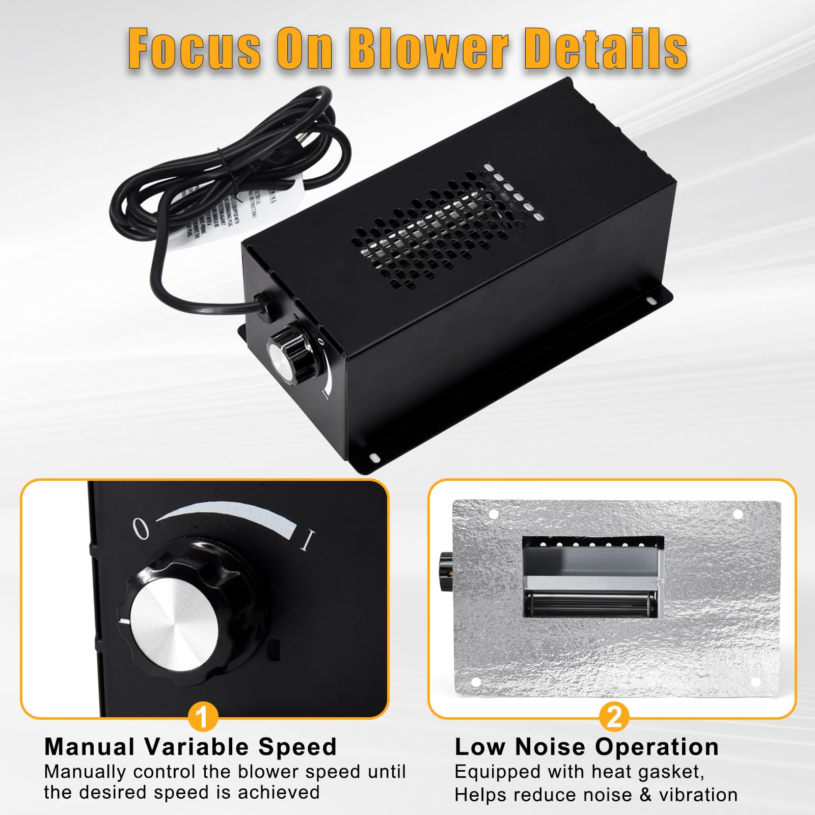 Criditpid PBAR-2427 Fireplace Blower Fan Kit for Pleasant Hearth Vent Free Stove or Wood Burning Stoves, Wood Stove Blower for G