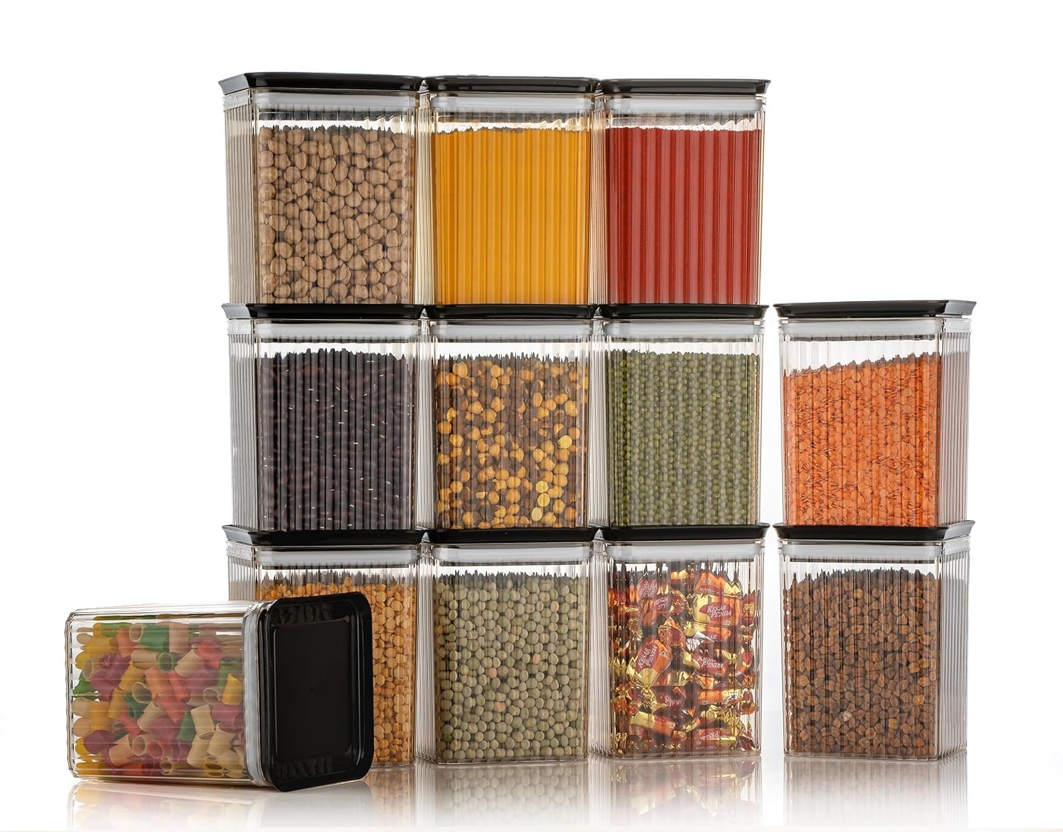 Xiran Airtight Kitchen Storage Box, Plastic Containers For Kitchen Storage Set, Food Storage Containers, Grocery Storage Box, Ki