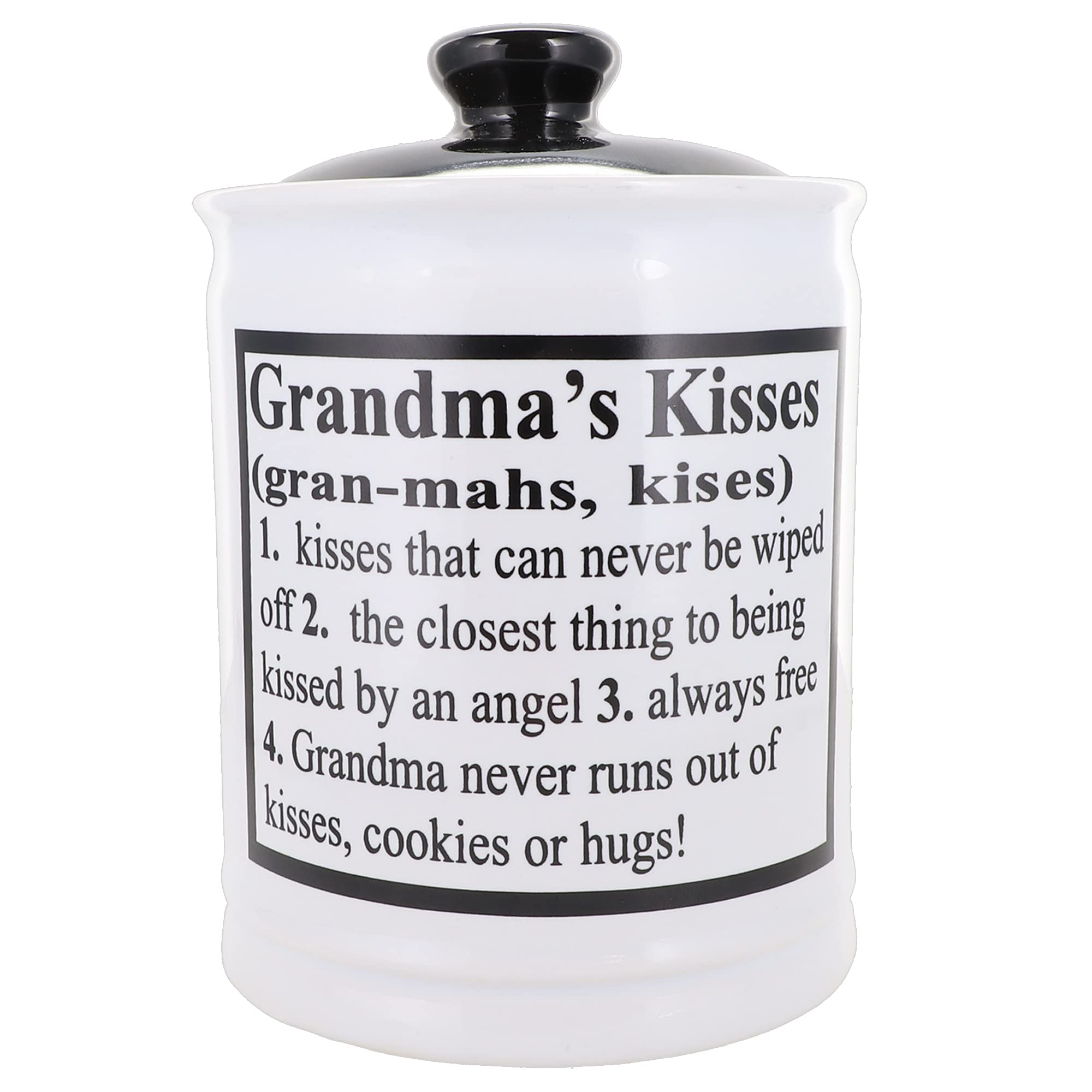 Grandma Gifts, Grandmas Kisses Candy Jar, Piggy Bank, Cute Home Decor Gifts for Grandma