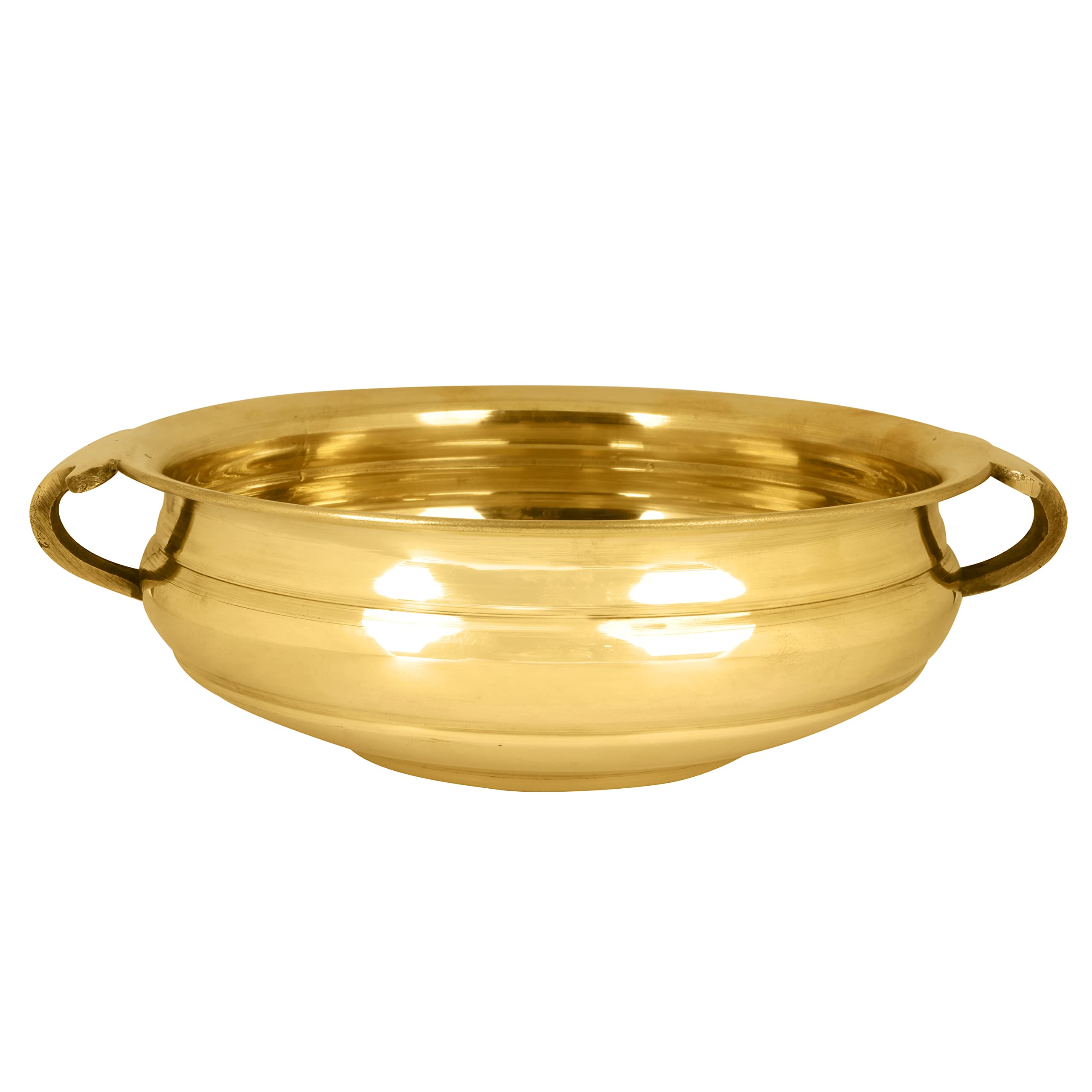 Craftsman SATVIK Decorative 9.6 Inch (8 Inner Dia) Brass Urli For Floating Candles and Flowers Designer Bowl For Living Room Dec