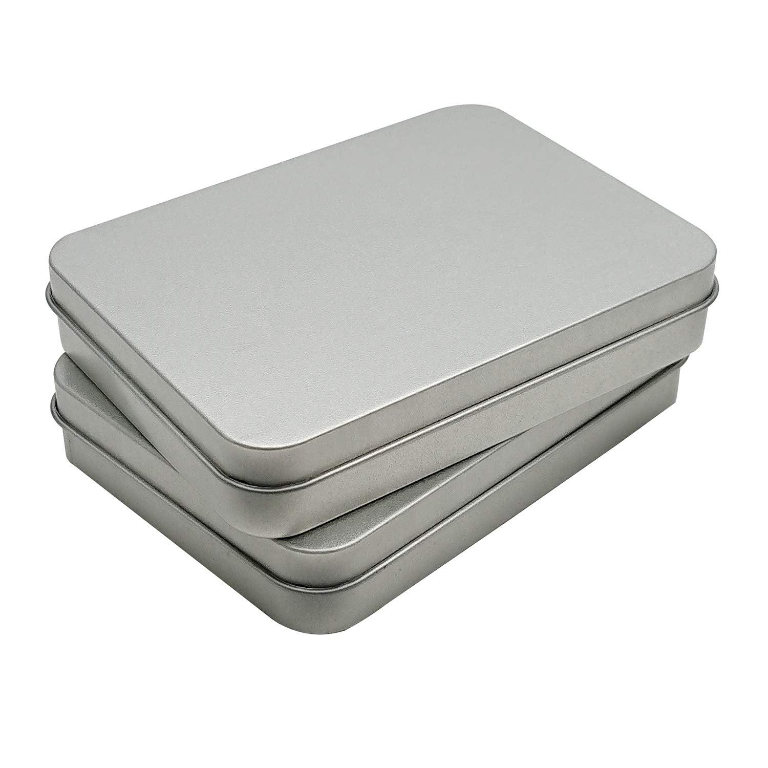 12 Pcs Metal Hinged Tin Box Container Mini Portable Small Storage Container Kit Tin Box Container, Small Tin With Lid, Tin Empty