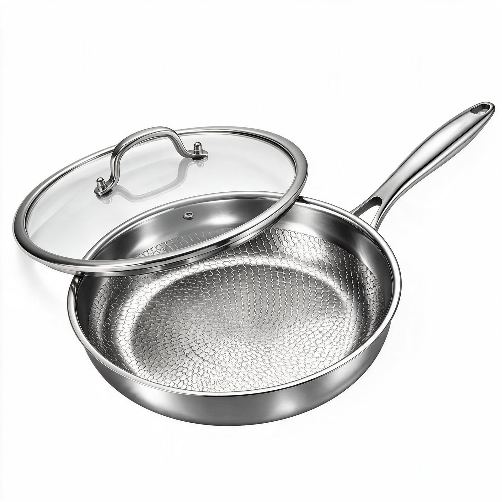 12 Inch Titanium Pan With Lid, Nonstick Titanium Pans for Cooking