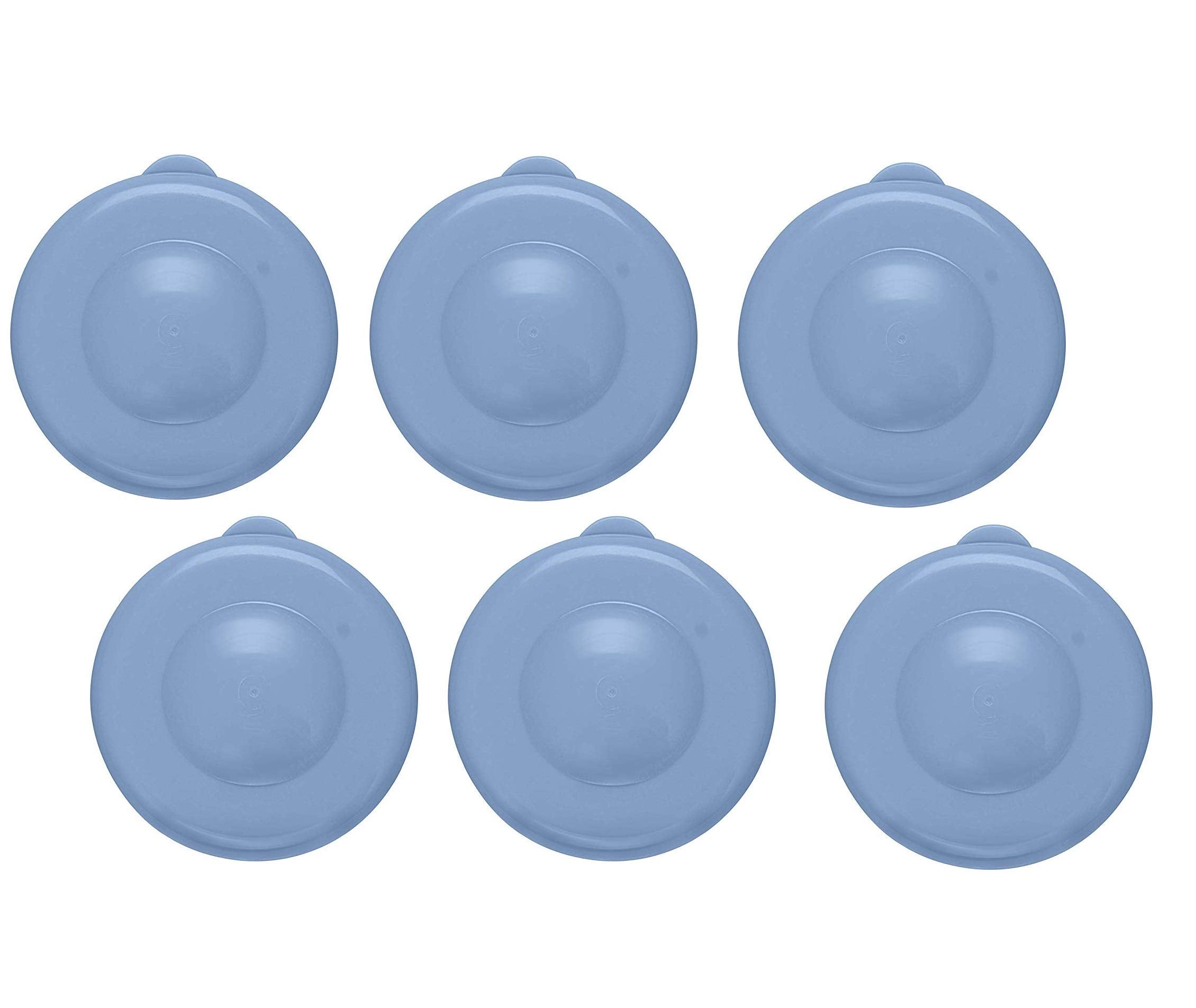 AquaNation Dew Cap Replacement  Pack of 6 Fit 55mm Snap On Crown Top 3 & 5 Gallon Water Bottles Jug Snug & Tight Leak Proof BPA