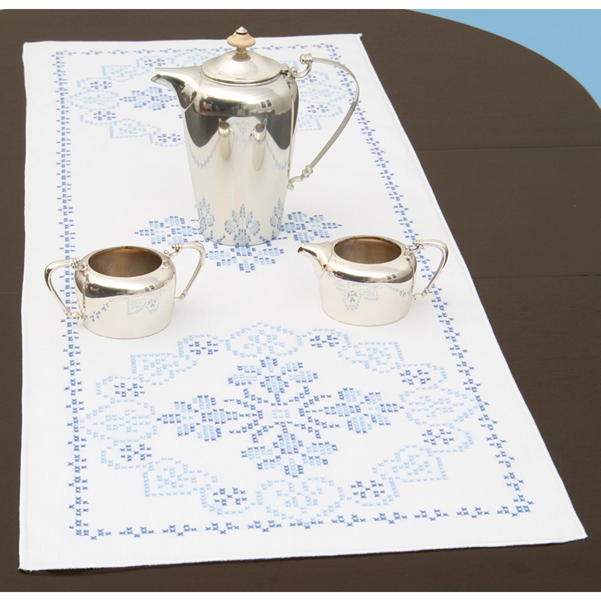 Stamped Table Runner/Scarf 15X42-Xx Americana