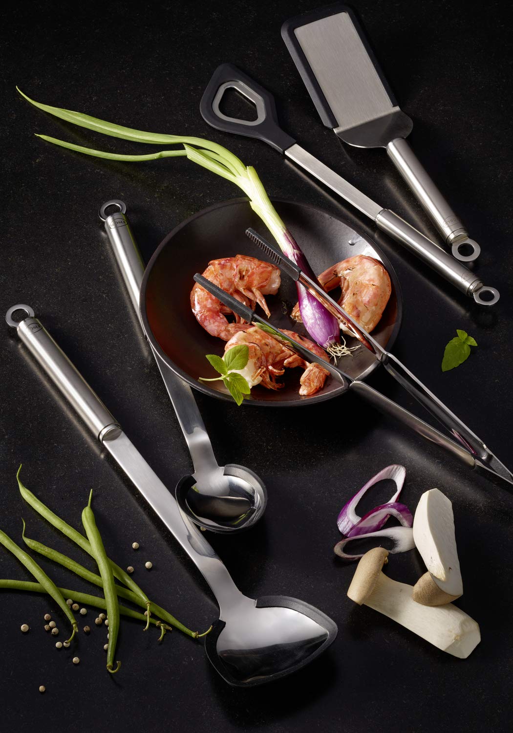 Rsle Rsle Stainless Steel Cooking, Silicone Edge, Basting Spoon