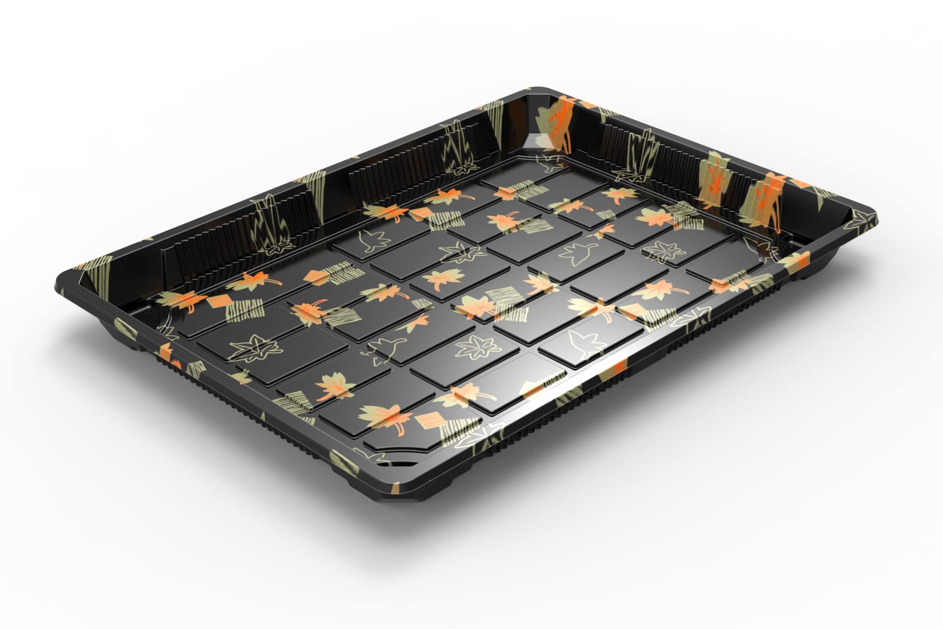 Seaboom 11# Sushi Container Sushi Tray Sushi Plate 9.5 * 7-Inch Take Out Tray With Clear Lid 200 Sets 11#