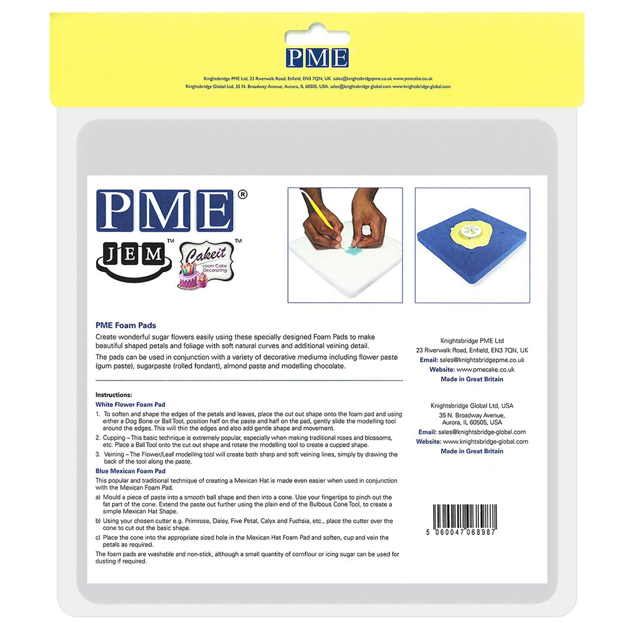 Pme Sugar Flower Foam Pad, Sugar & Gumpaste Modelling, Standard, White, 7.5 X 7.5-Inches