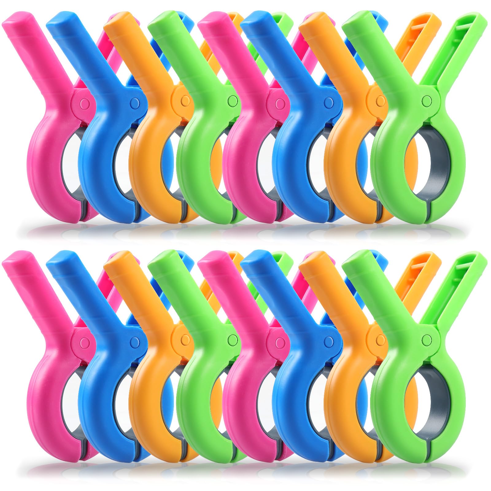 16 Pcs Beach Towel Clips For Beach Chairs, Towel Holder For Beach Chair Pool Chair On Cruise, Jumbo Size Heavy Duty Clothes Pins