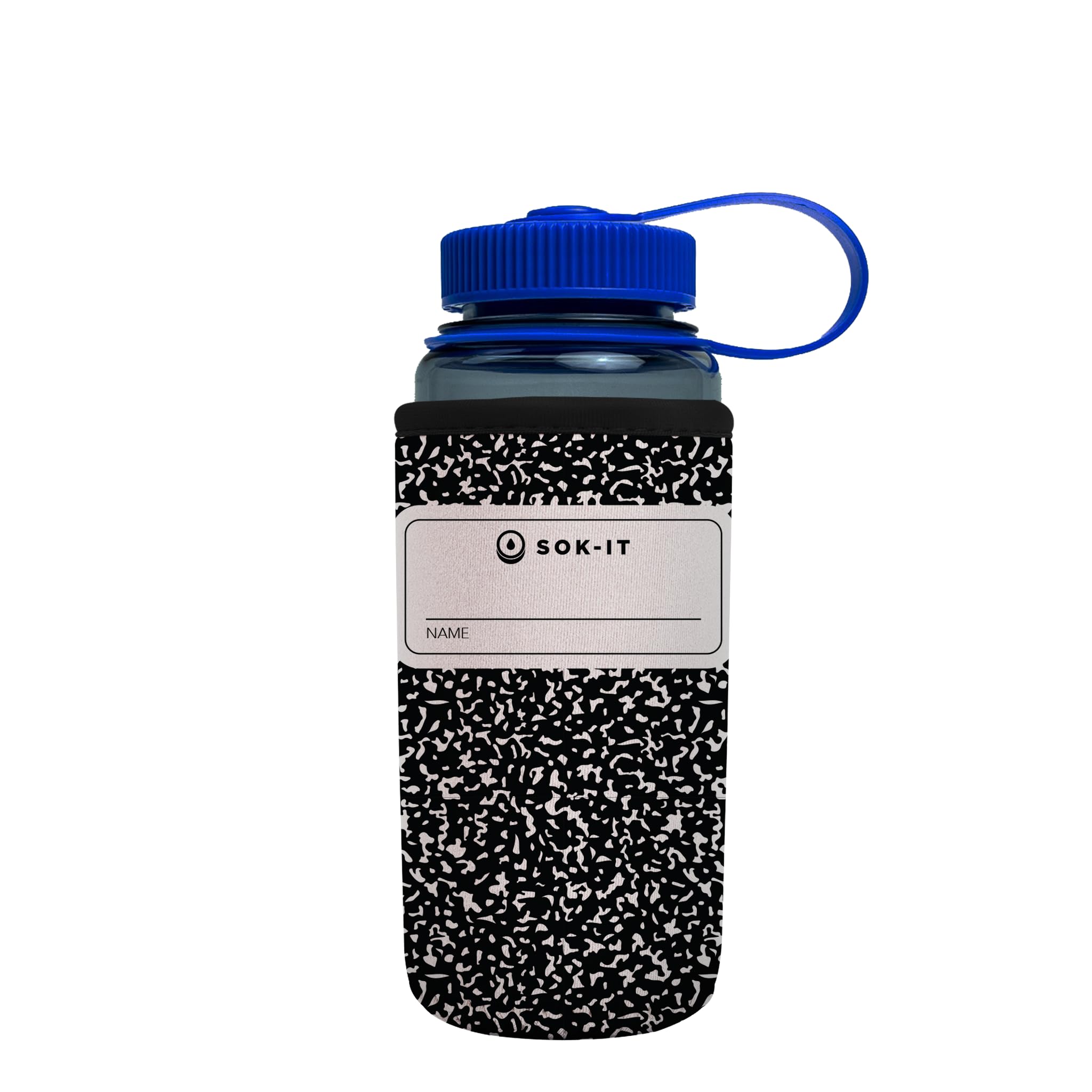 Sok It BotlSok Water Bottle Sleeve Insulated Neoprene Cover (Compose Yourself, Fits 16oz CamelBak or Nalgene)