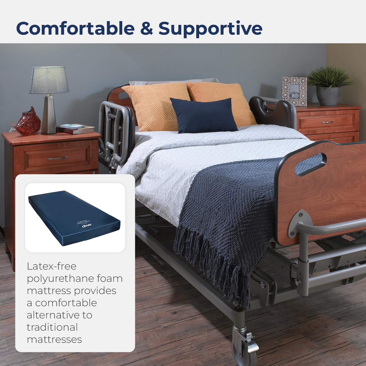 Drive Medical Foamquick'N Easy Comfort Mattress, Blue