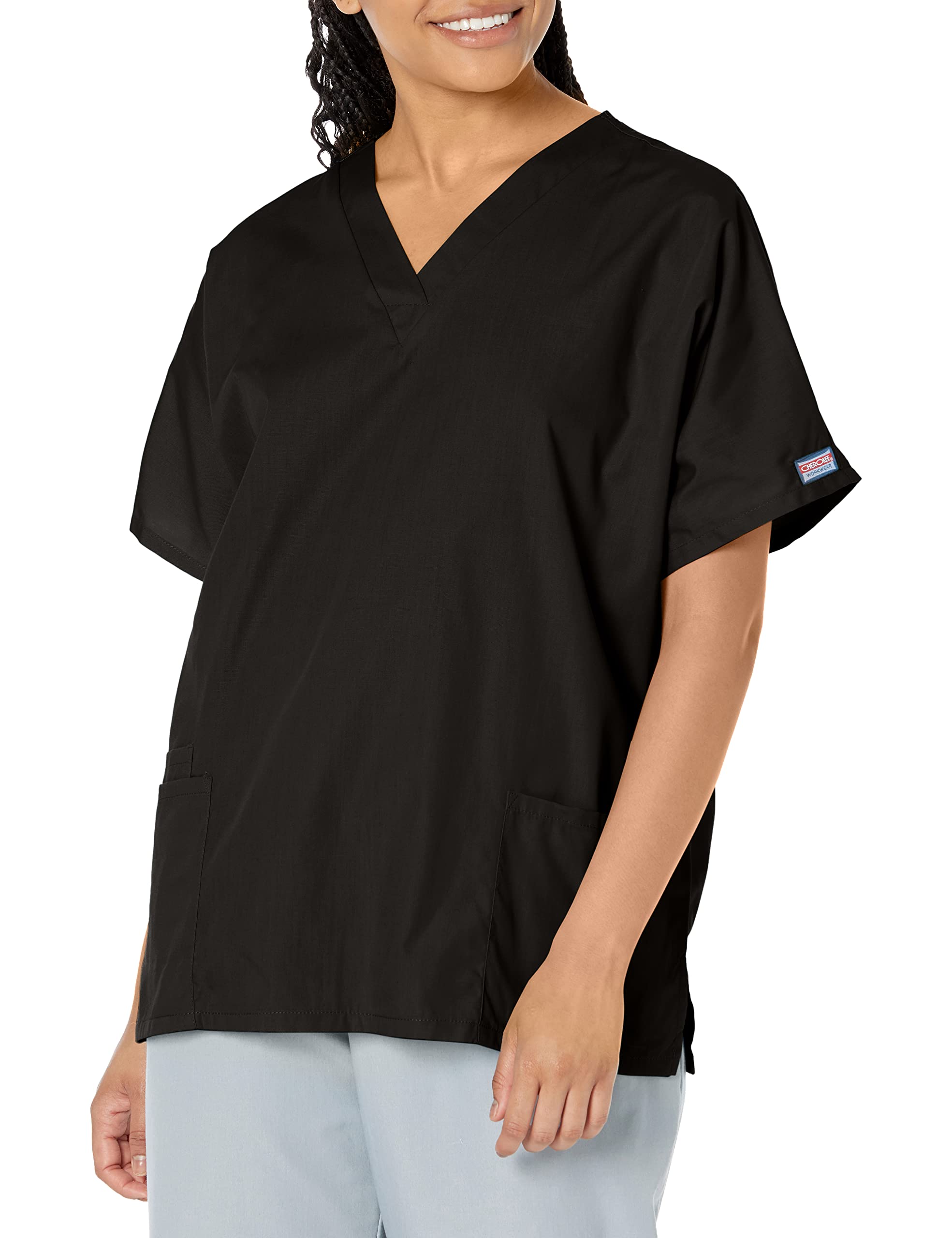 Scrubs For Women Workwear Originals V-Neck Top 4700, Xl, Black
