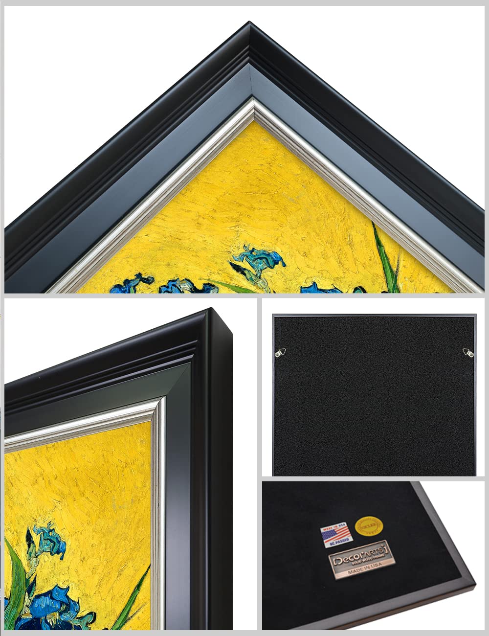 Decorarts - Irises Vase Flower By Vincent Van Gogh. Giclee Print Art Reproduction With Matching Solid Wood Frame In Classical St