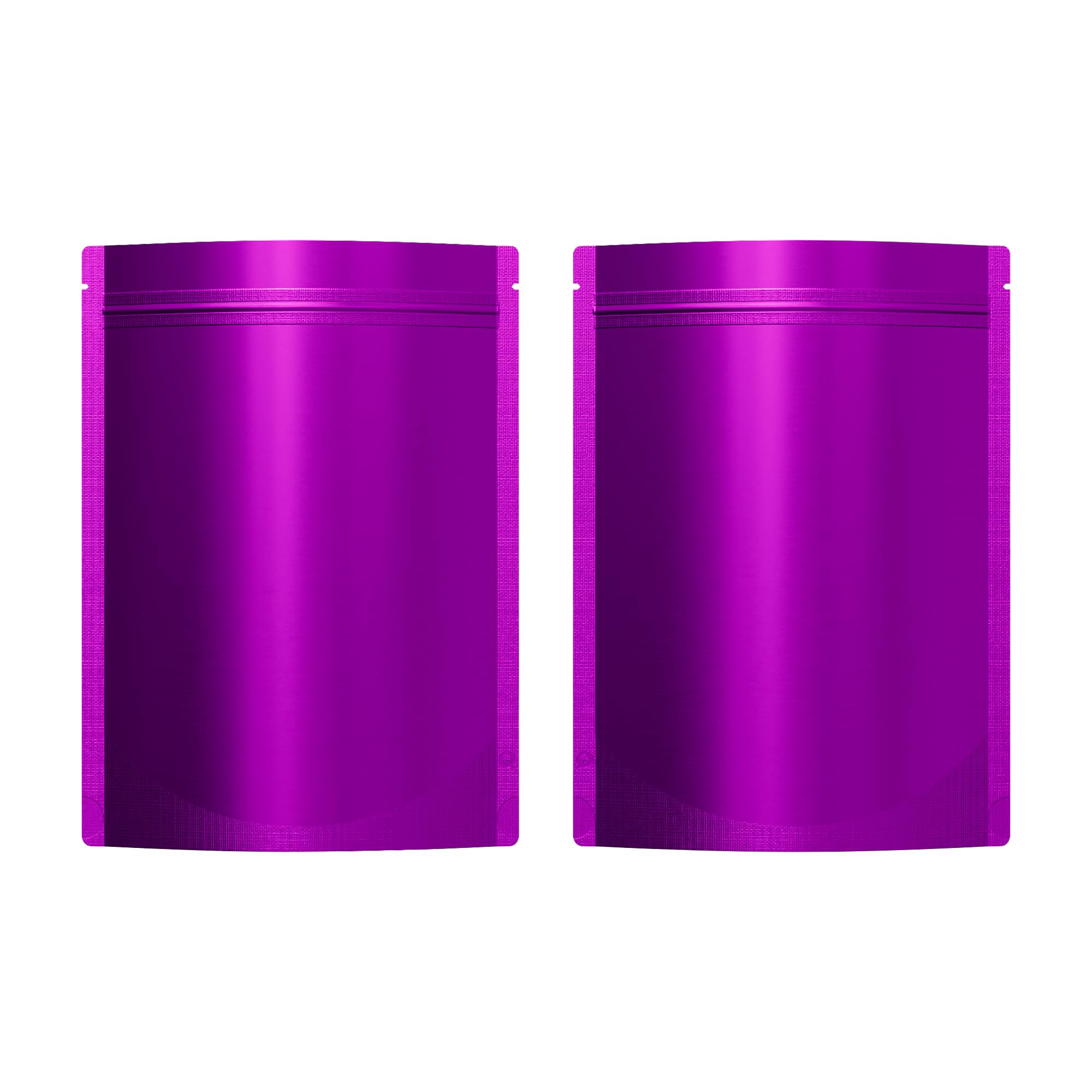 QQ Studio 100PCS Matte Double-Sided Colored Stand-Up Resealable QuickQlick Bags (10x15cm (4x6), Purple)